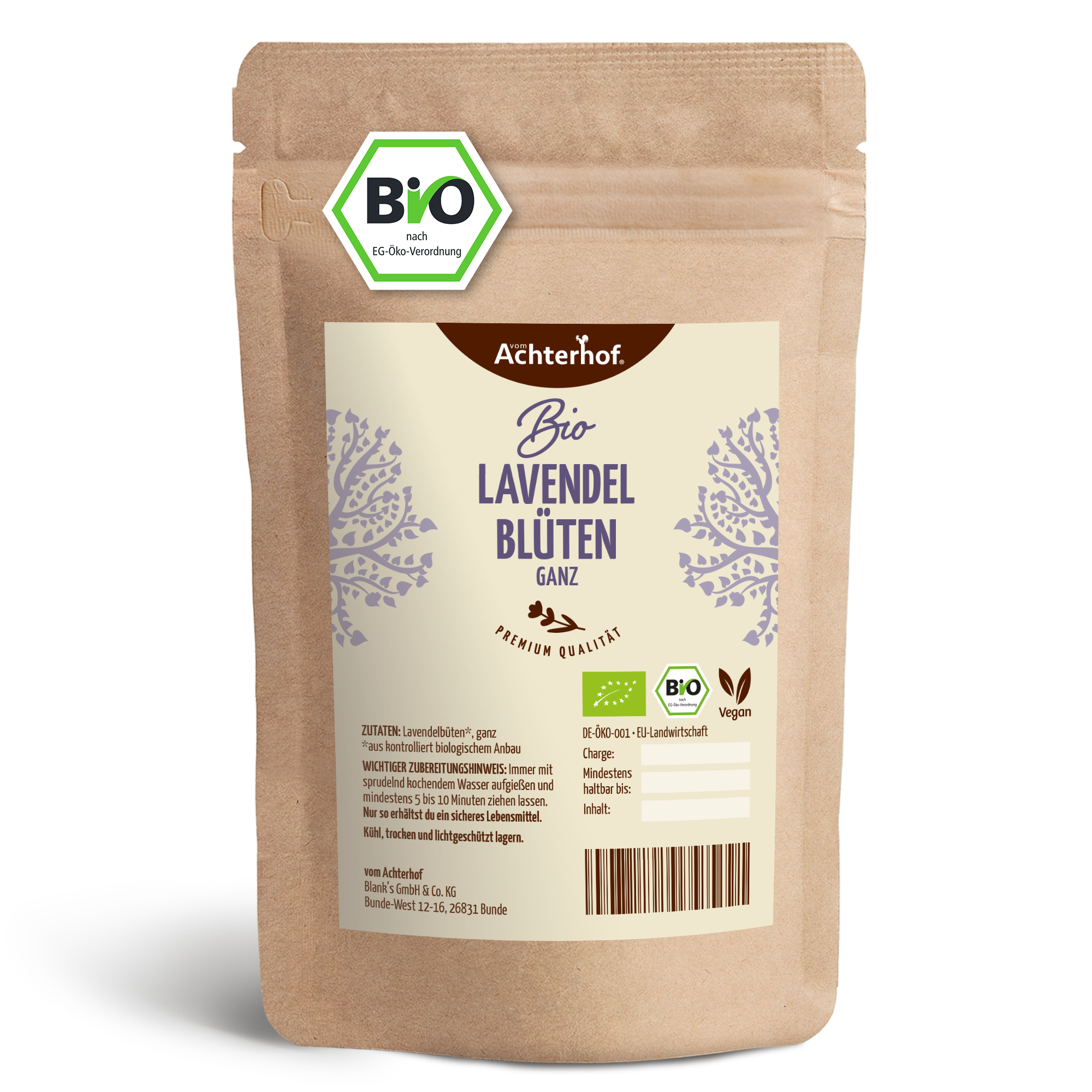 Lavendelblüten ganz Bio (250g)