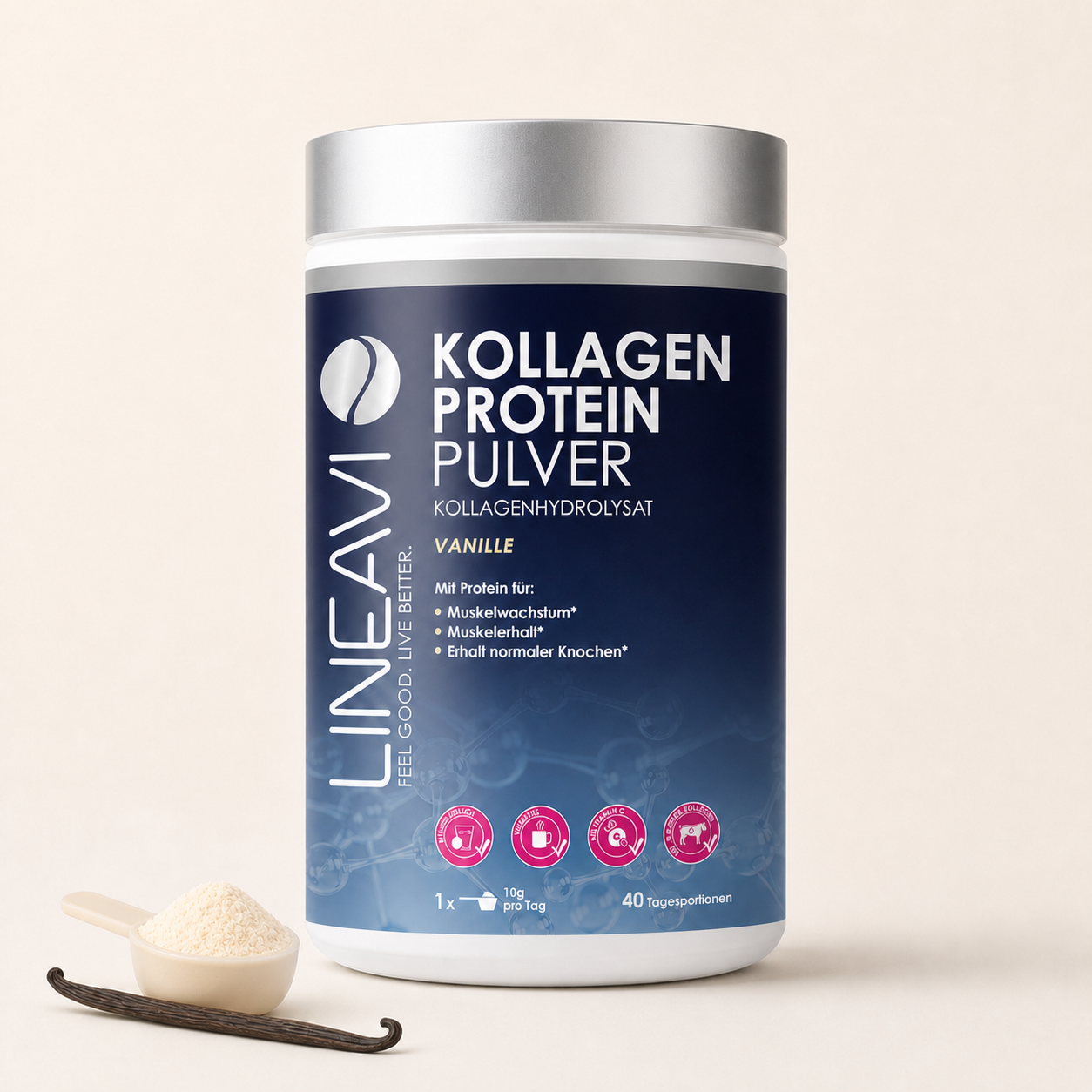 Kollagen Proteinpulver (400g) Vanille