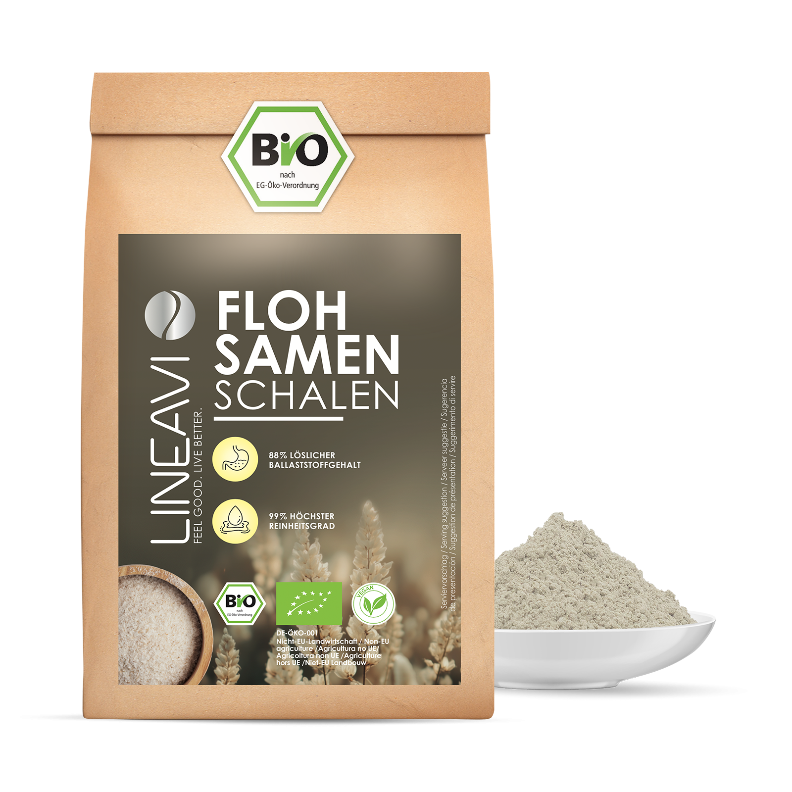 Flohsamenschalen Bio (1000g)