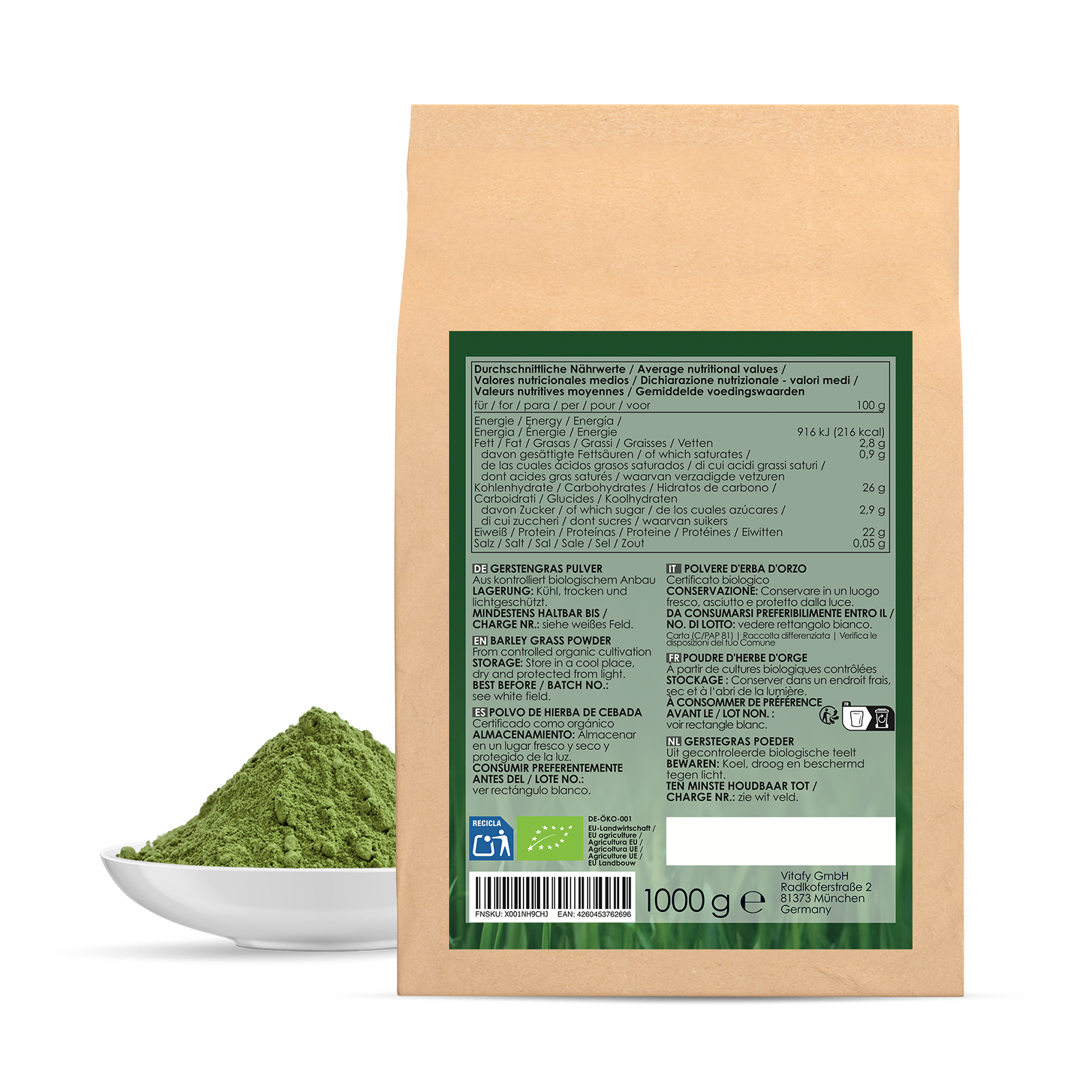 Gerstengraspulver bio (1000g)
