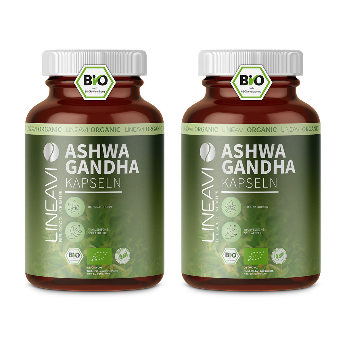 Doppelpack: Ashwagandha Kapseln bio (2x150 Kapseln)