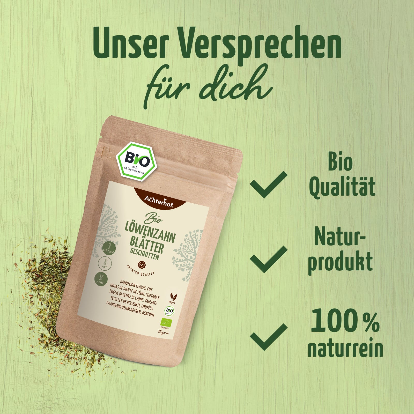 Löwenzahnblätter geschnitten Bio (100g)
