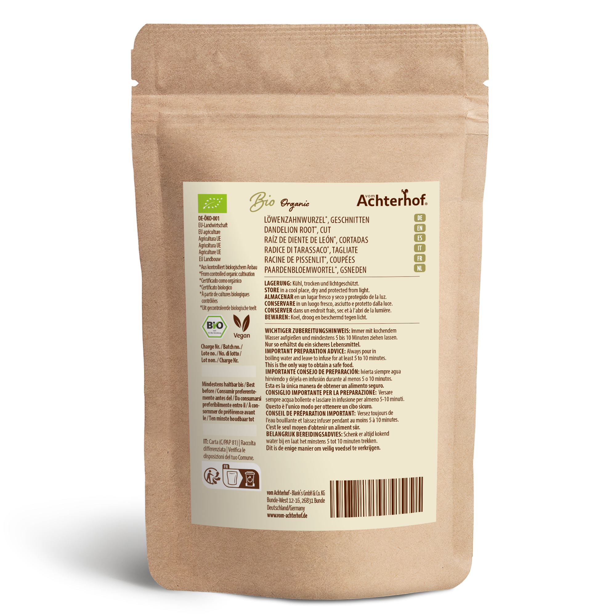 Löwenzahnwurzel geschnitten Bio (250g)