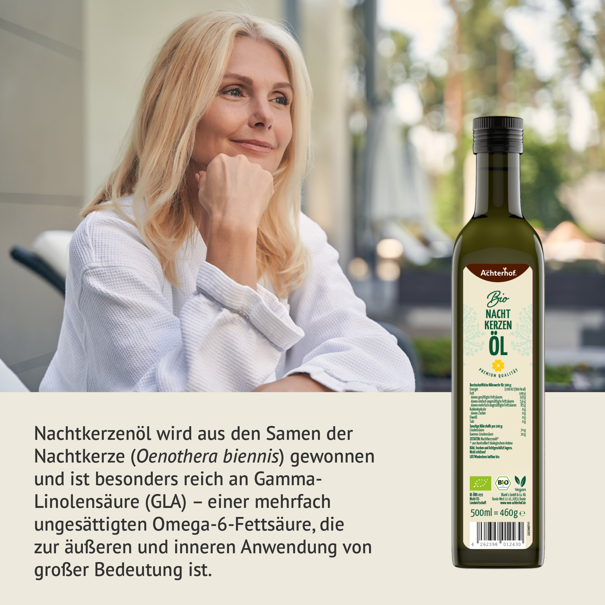 Bio Nachtkerzenöl (500ml)