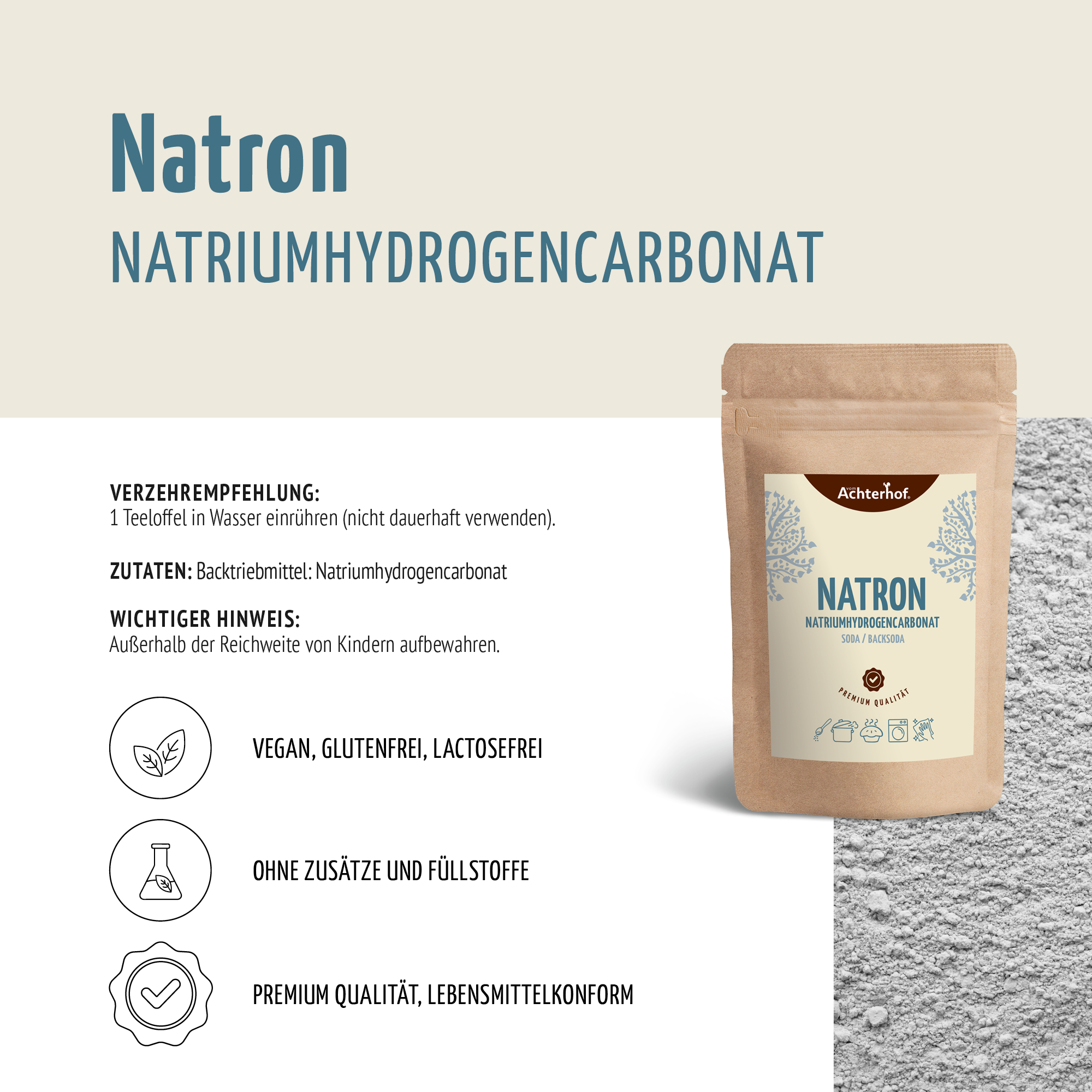 Natron Natriumhydrogencarbonat (1000g)