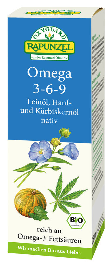 Omega 3-6-9 Lein-, Hanf- und Kürbiskernöl nativ (250ml)