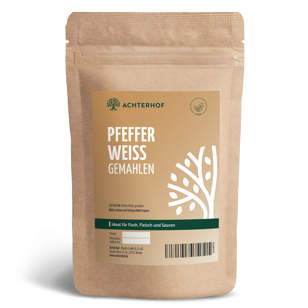 Pfeffer weiß gemahlen (250g)