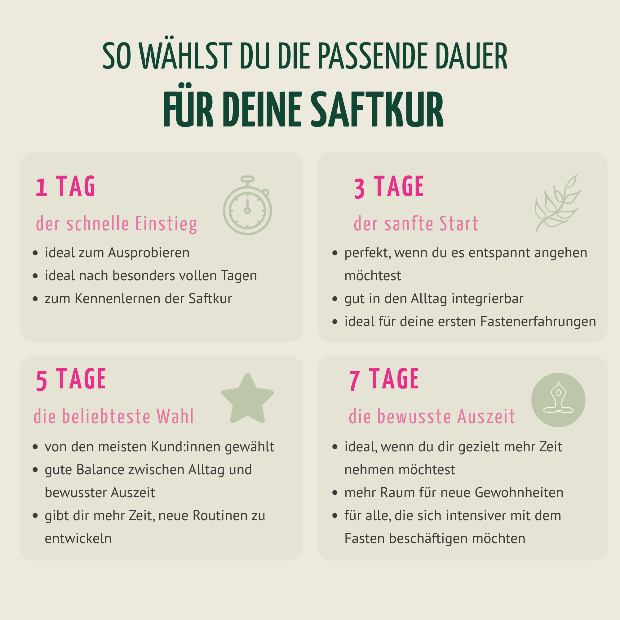 Saftstart Bio Saftkur 1-7 Tage (6 Flaschen pro Tag)