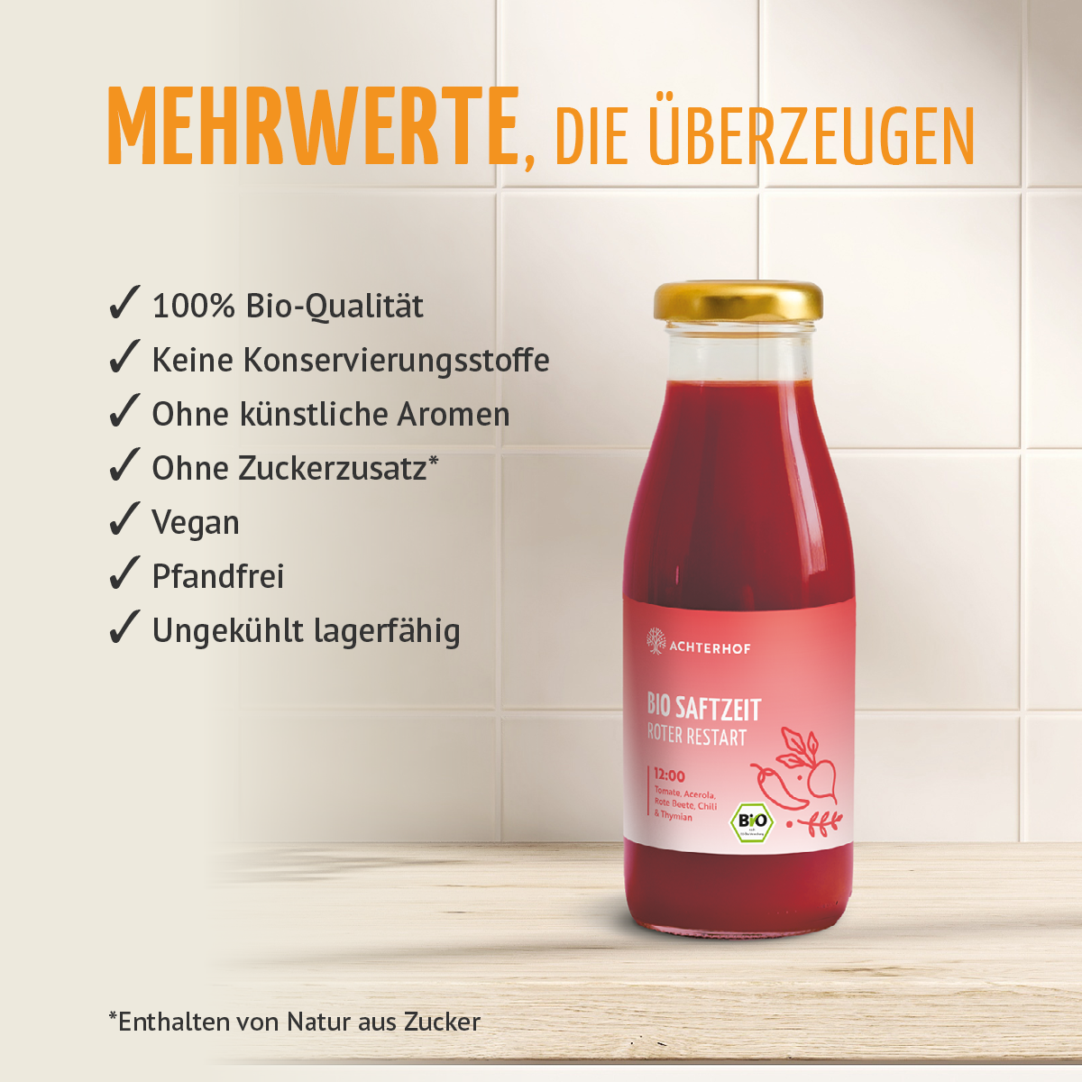 Saftzeit Bio Fastenkur 3 Tage (18 Flaschen)