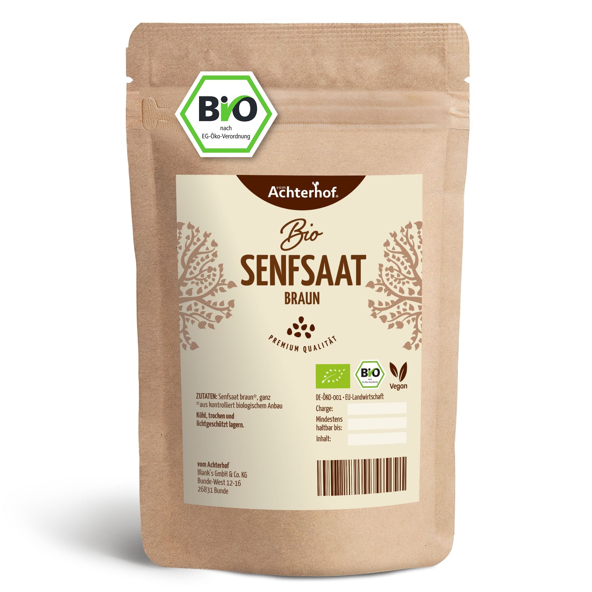 Senfsaat braun ganz Bio (500g)