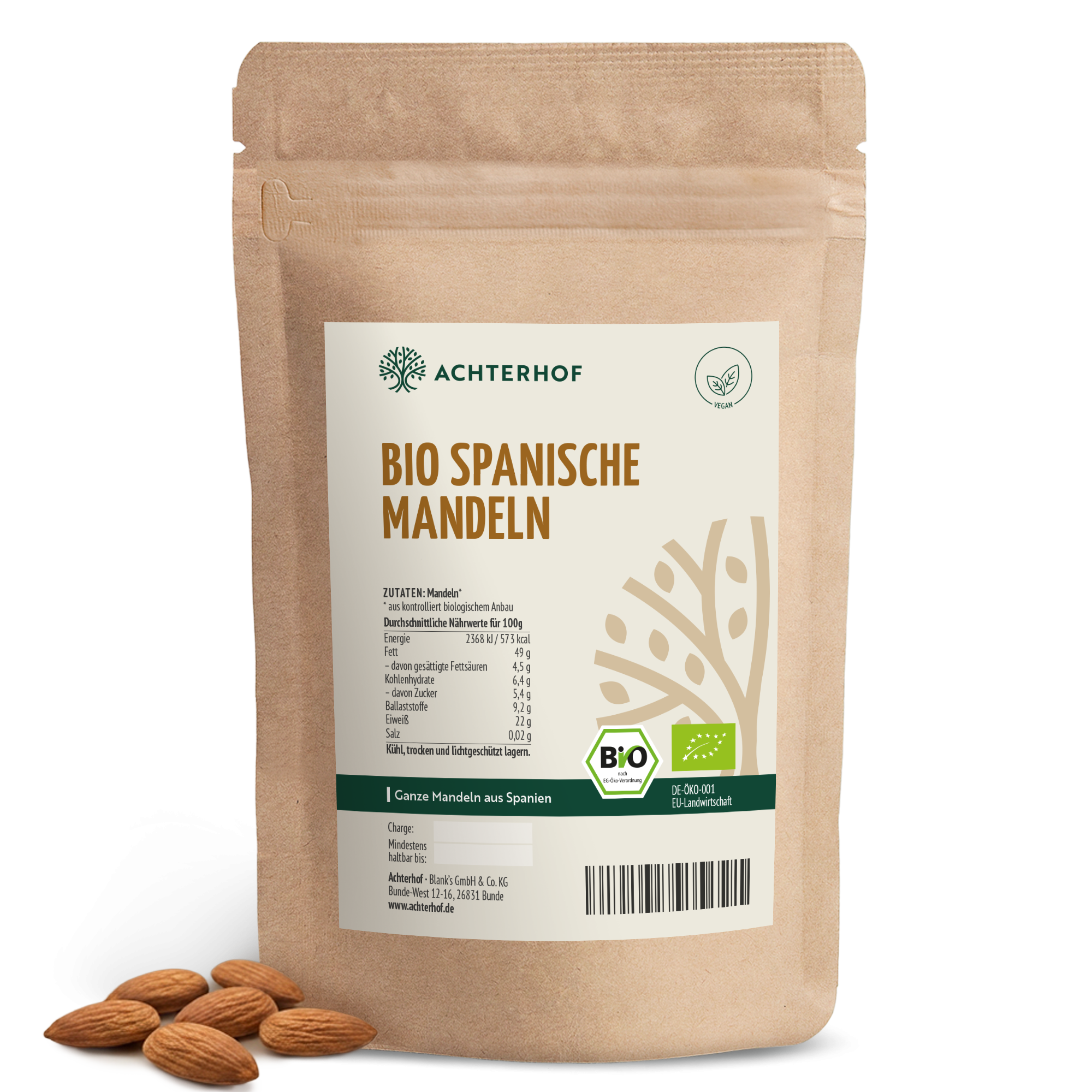 Bio spanische Mandeln (500g)