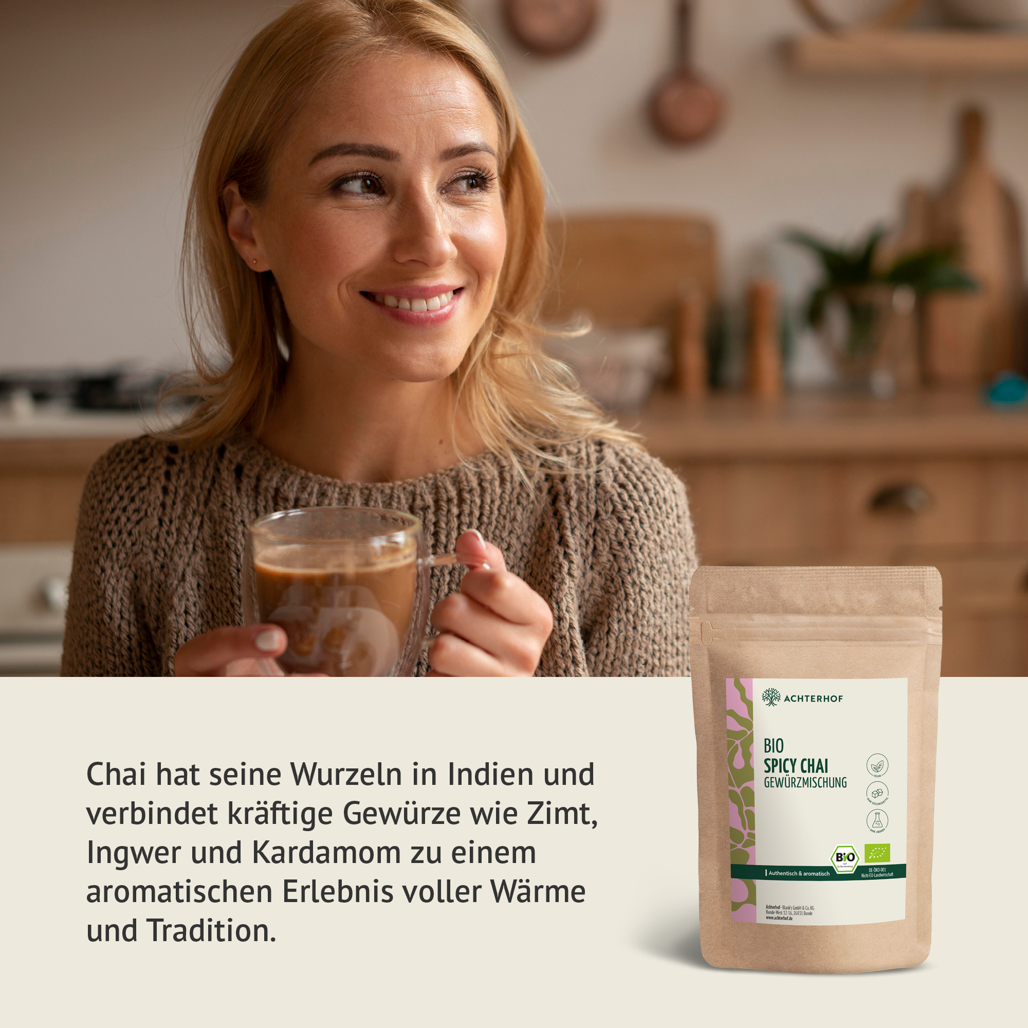 Bio Chai Spice Gewürzmischung – zuckerfrei (250g)