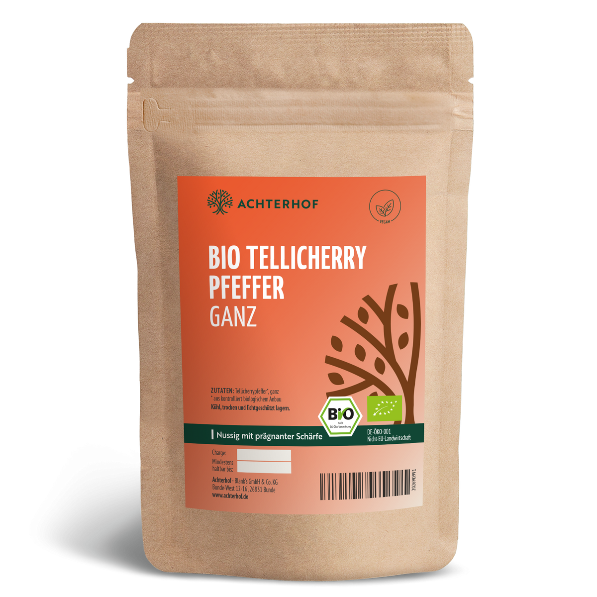 Tellicherry Pfeffer ganz Bio (500g)