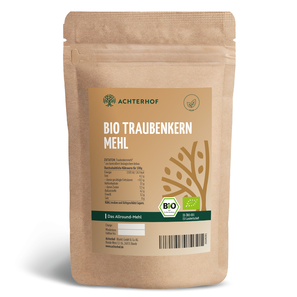 Traubenkernmehl Bio (500g)