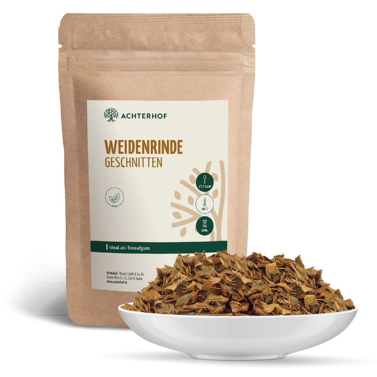Weidenrinde geschnitten (500g)