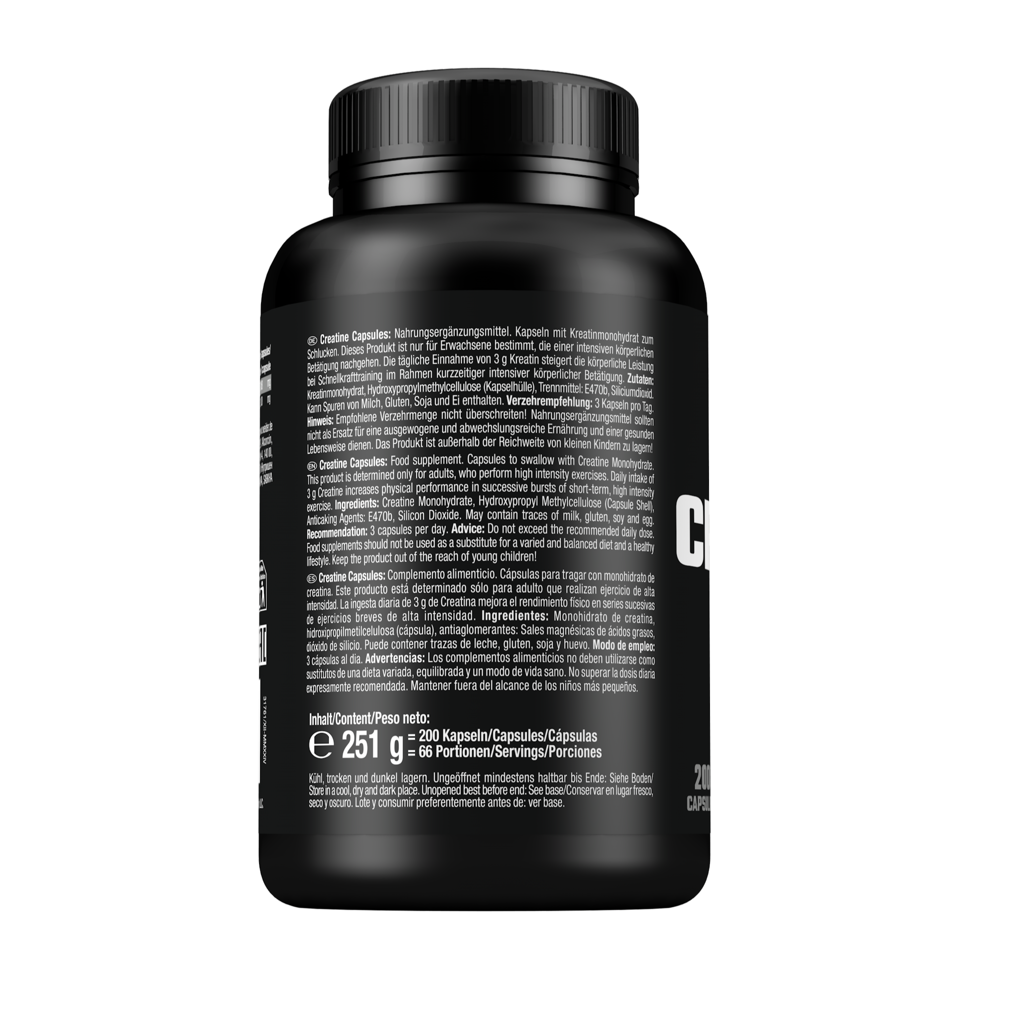 Pure Creatine Capsules (200 Kapseln)