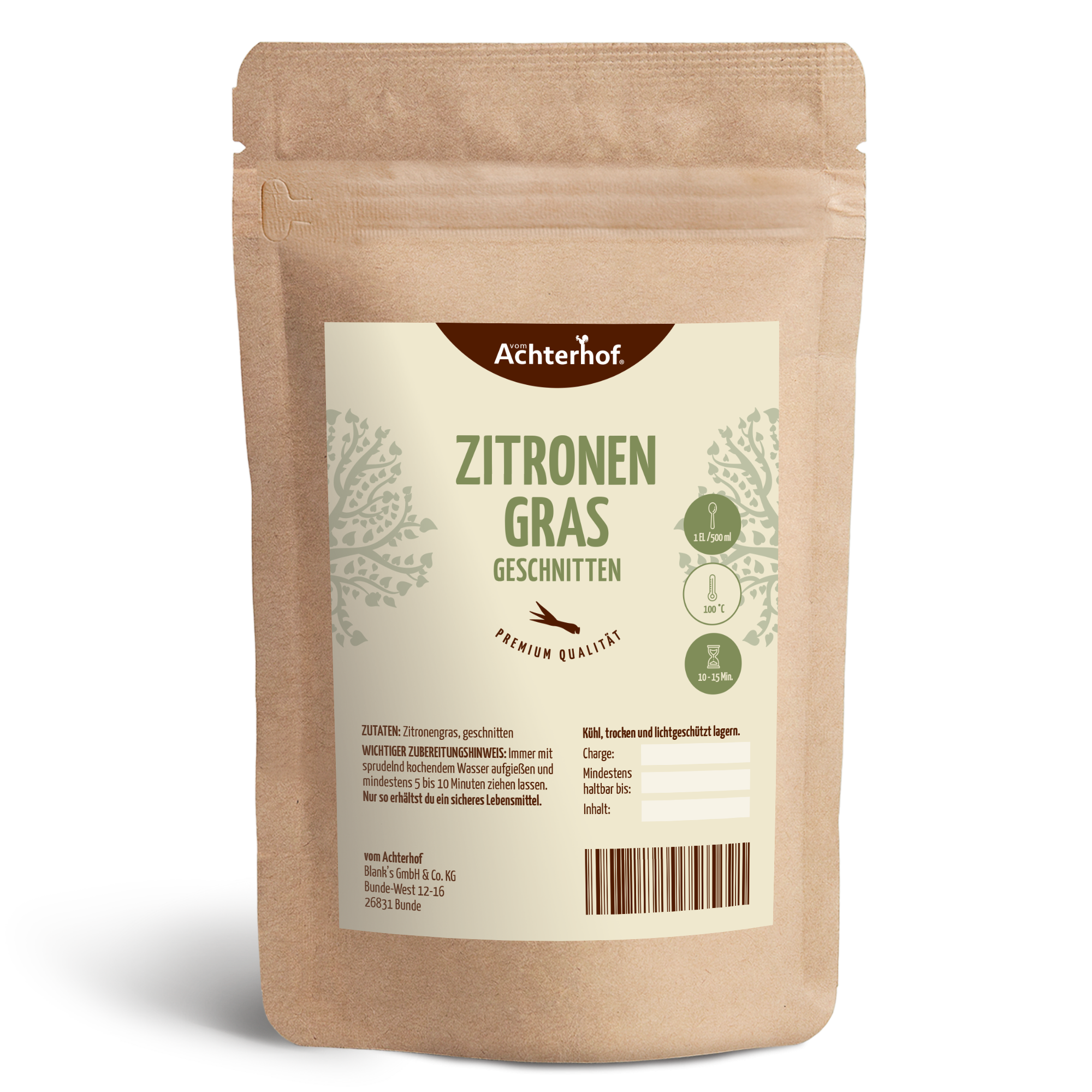 Zitronengras geschnitten (250g)
