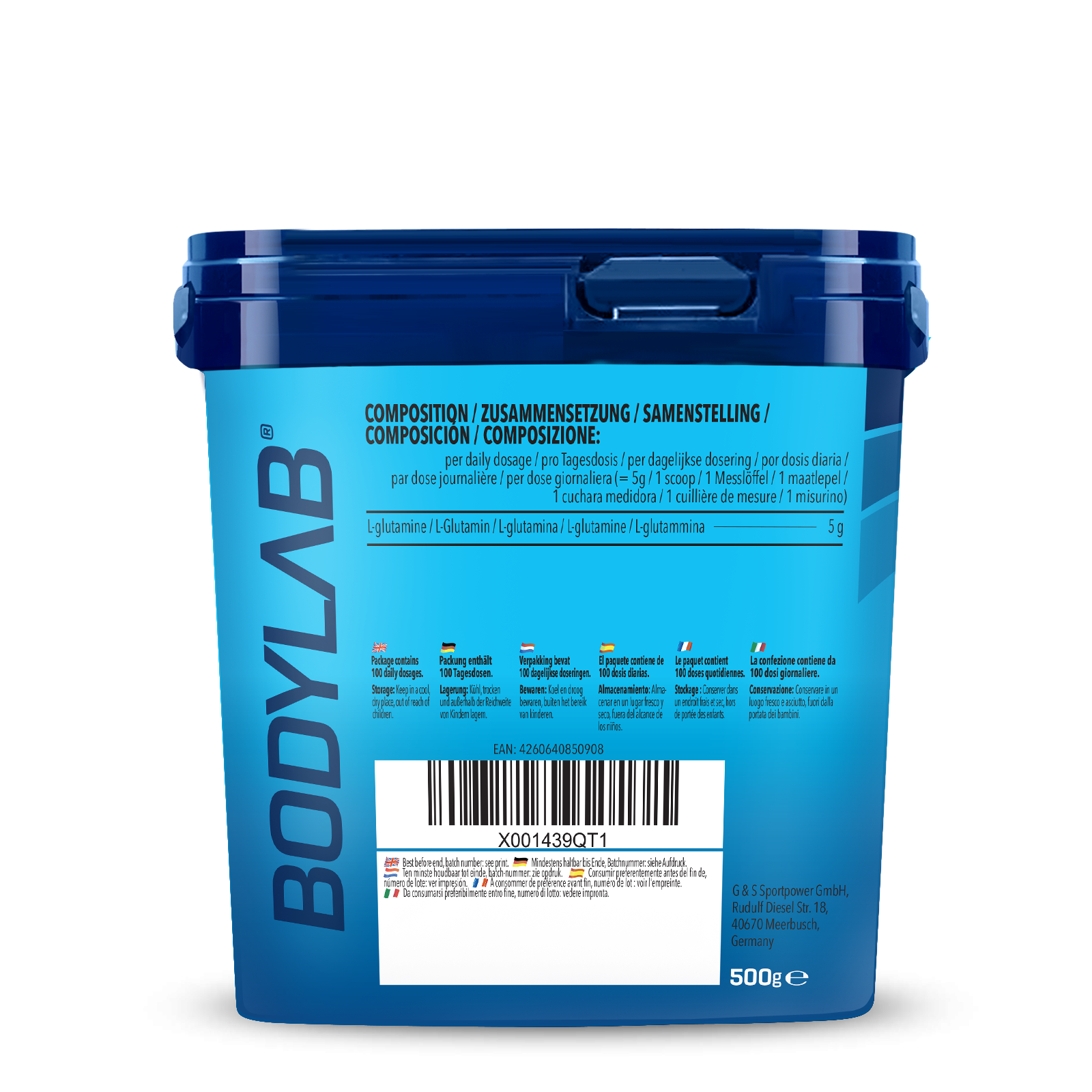 2 x Bodylab24 Glutamin Powder (je 500g)