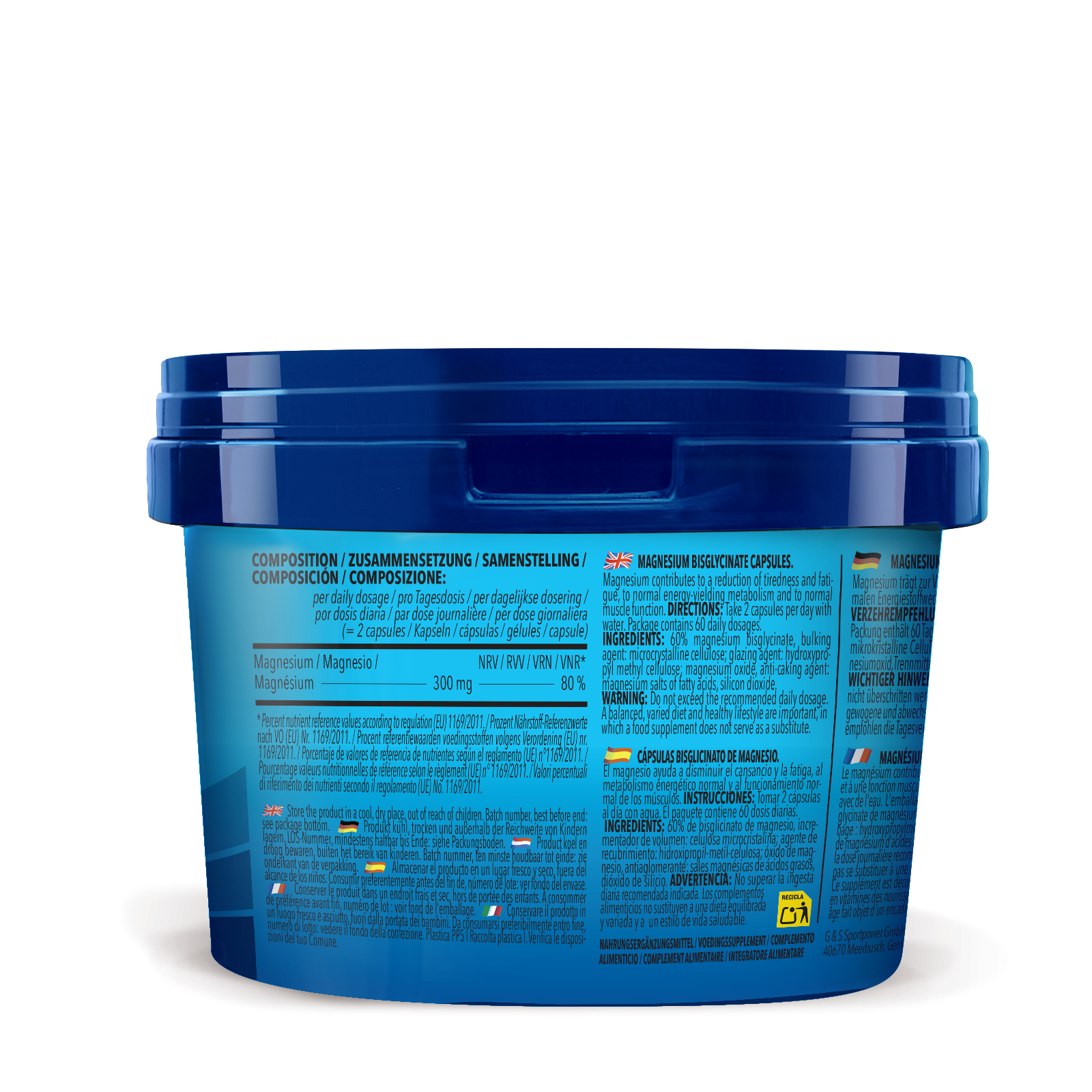 3 x Magnesium Bisglycinate (120 Kapseln)