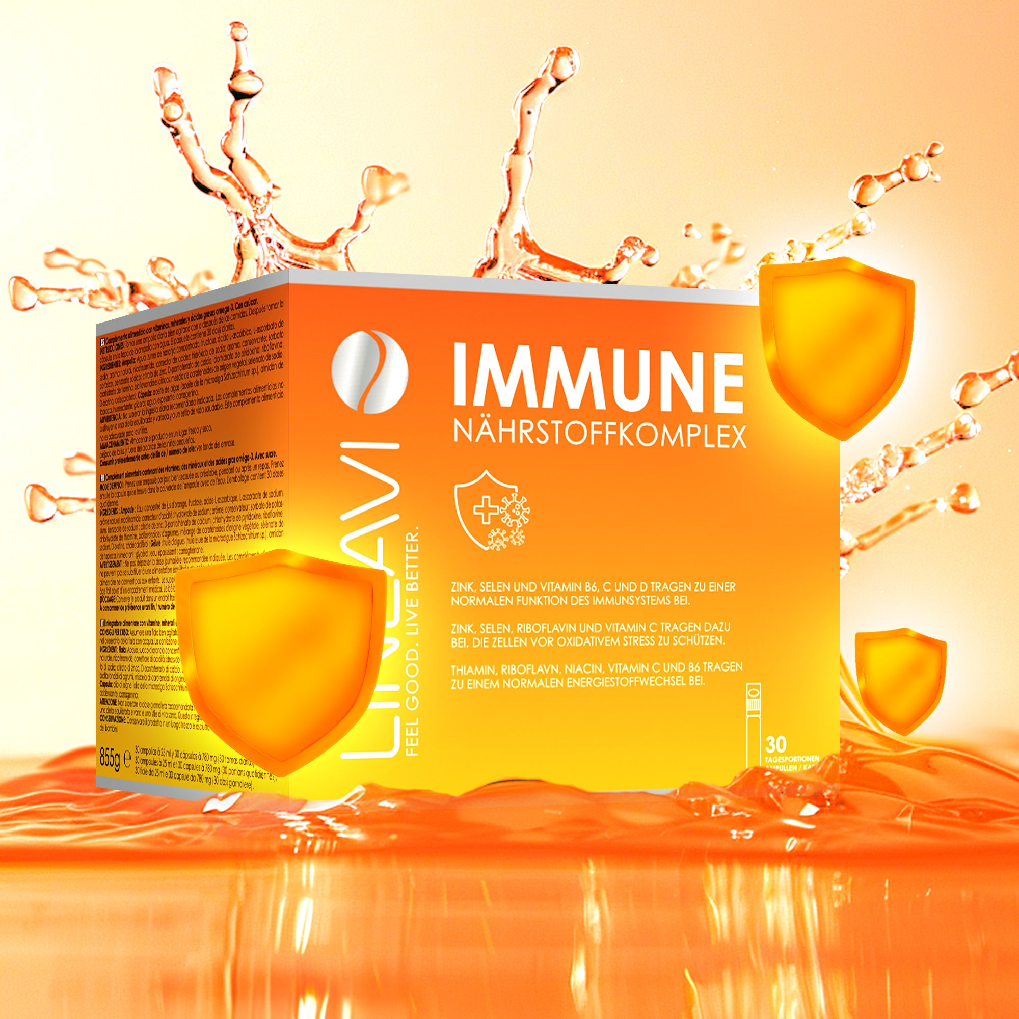 Immun (30x25ml Trinkfläschchen + 30 Omega 3 Kapseln)