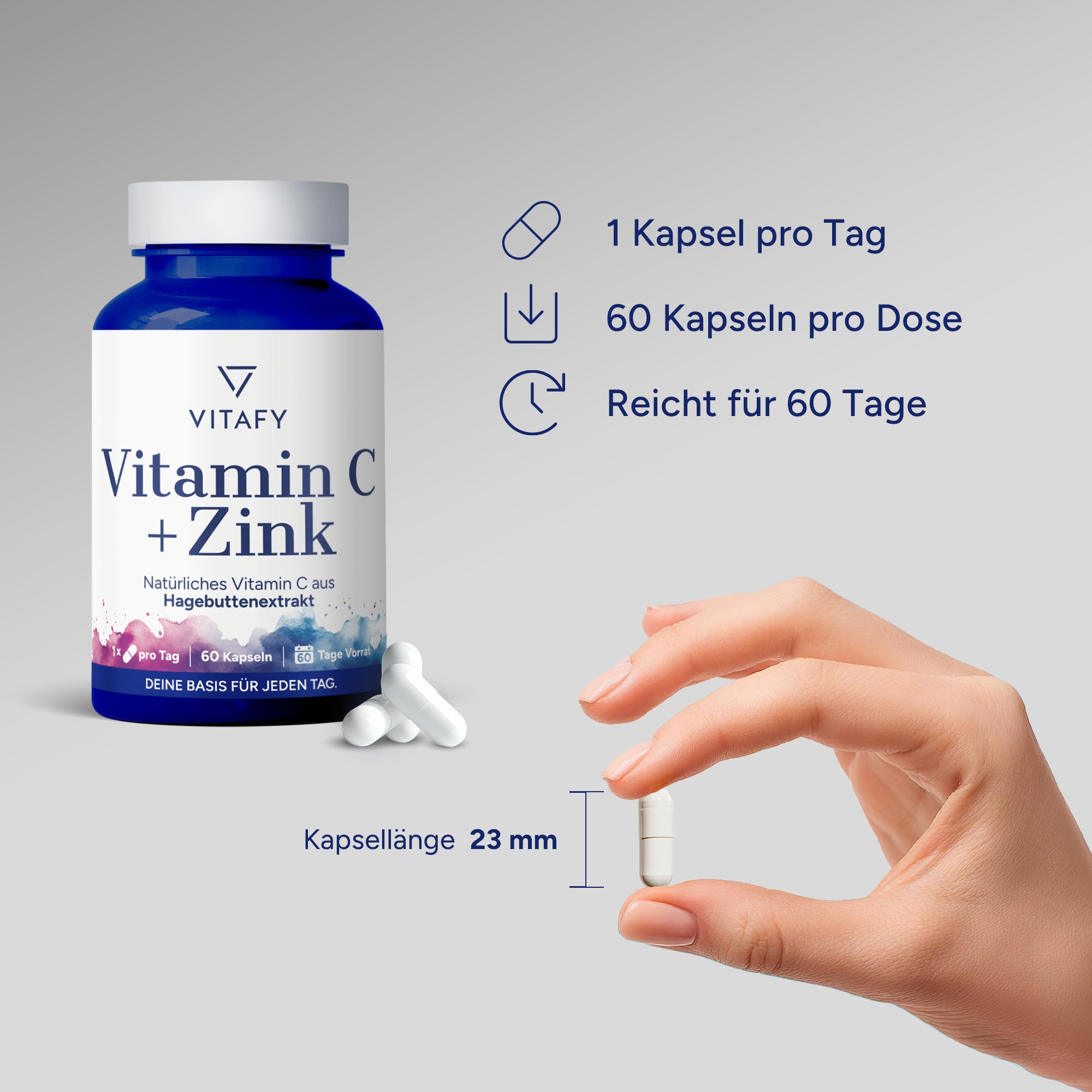 Vitamin C + Zink (60 Kapseln)