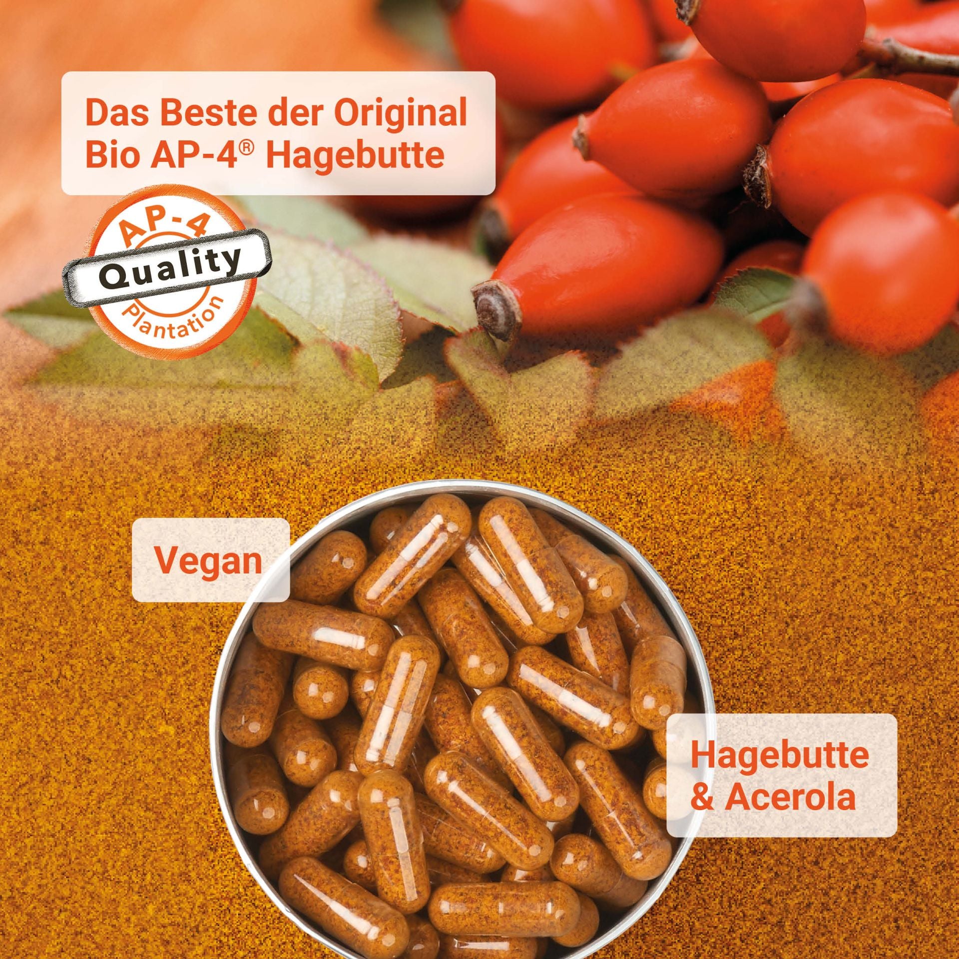 Hagebutte bio (150 Kapseln)