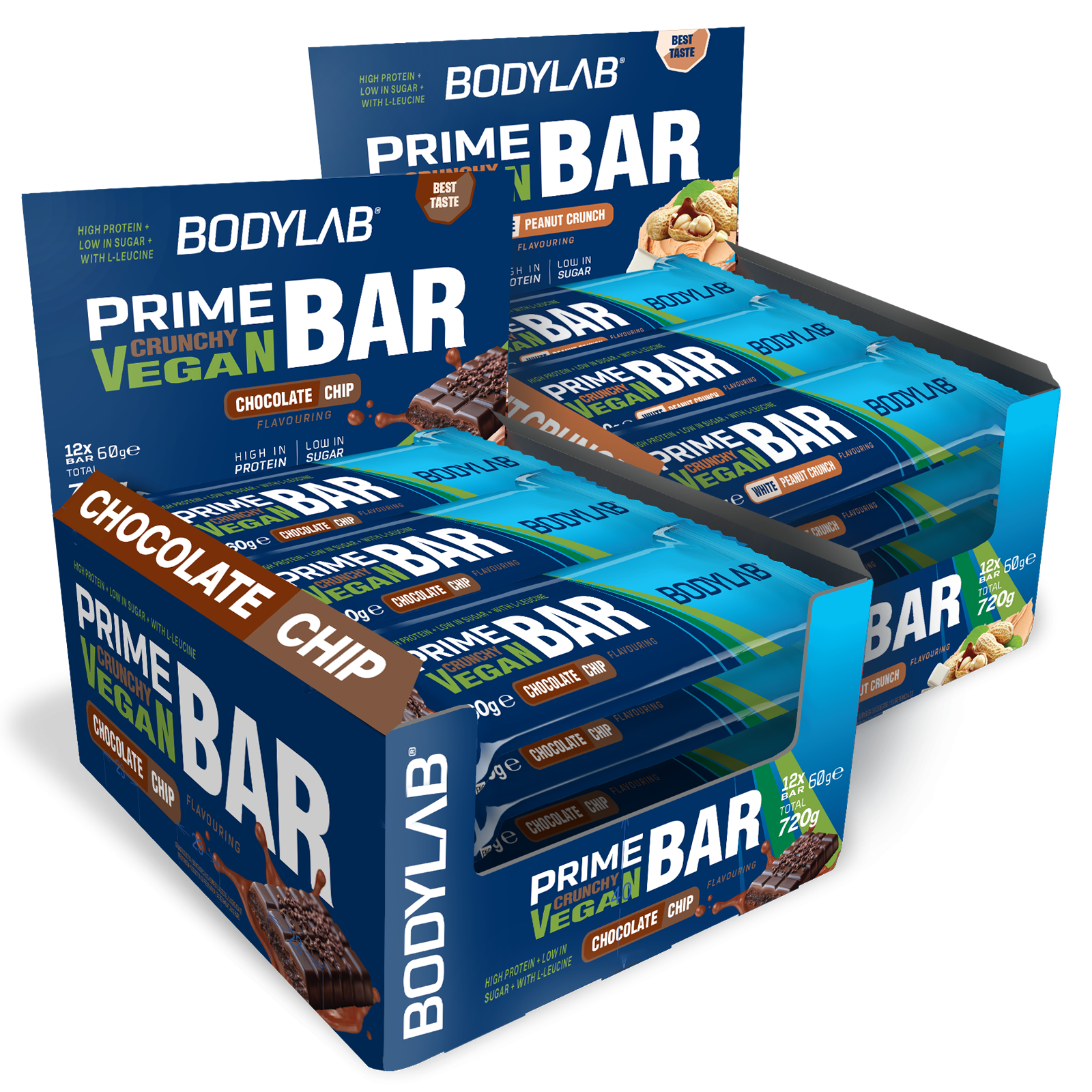 2 x Prime Crunchy Vegan Bar (12x60g)
