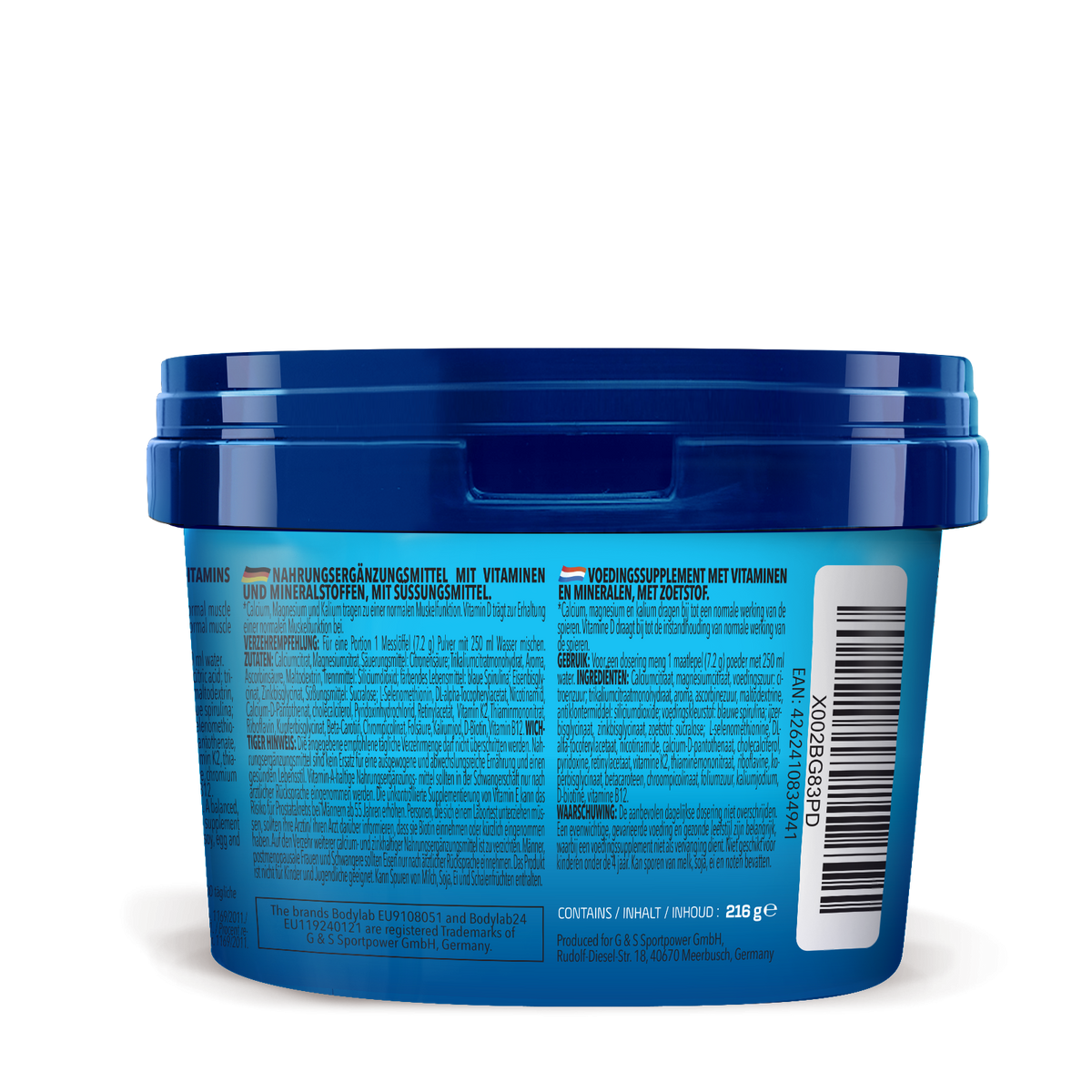 Bodybuilder Stack Powder (216g) Blaue Himbeere