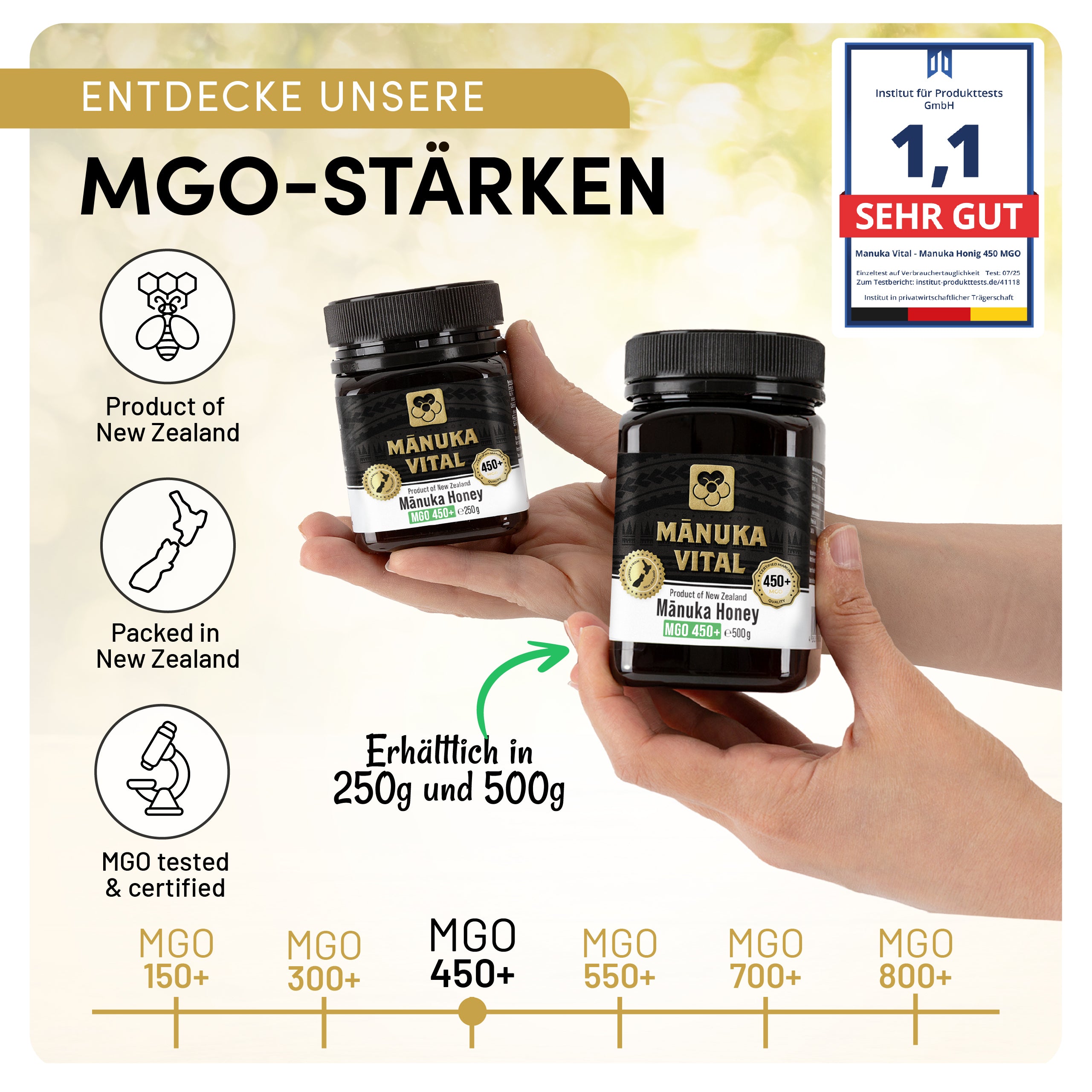 Manuka Vital Honig MGO 450+ (250g)