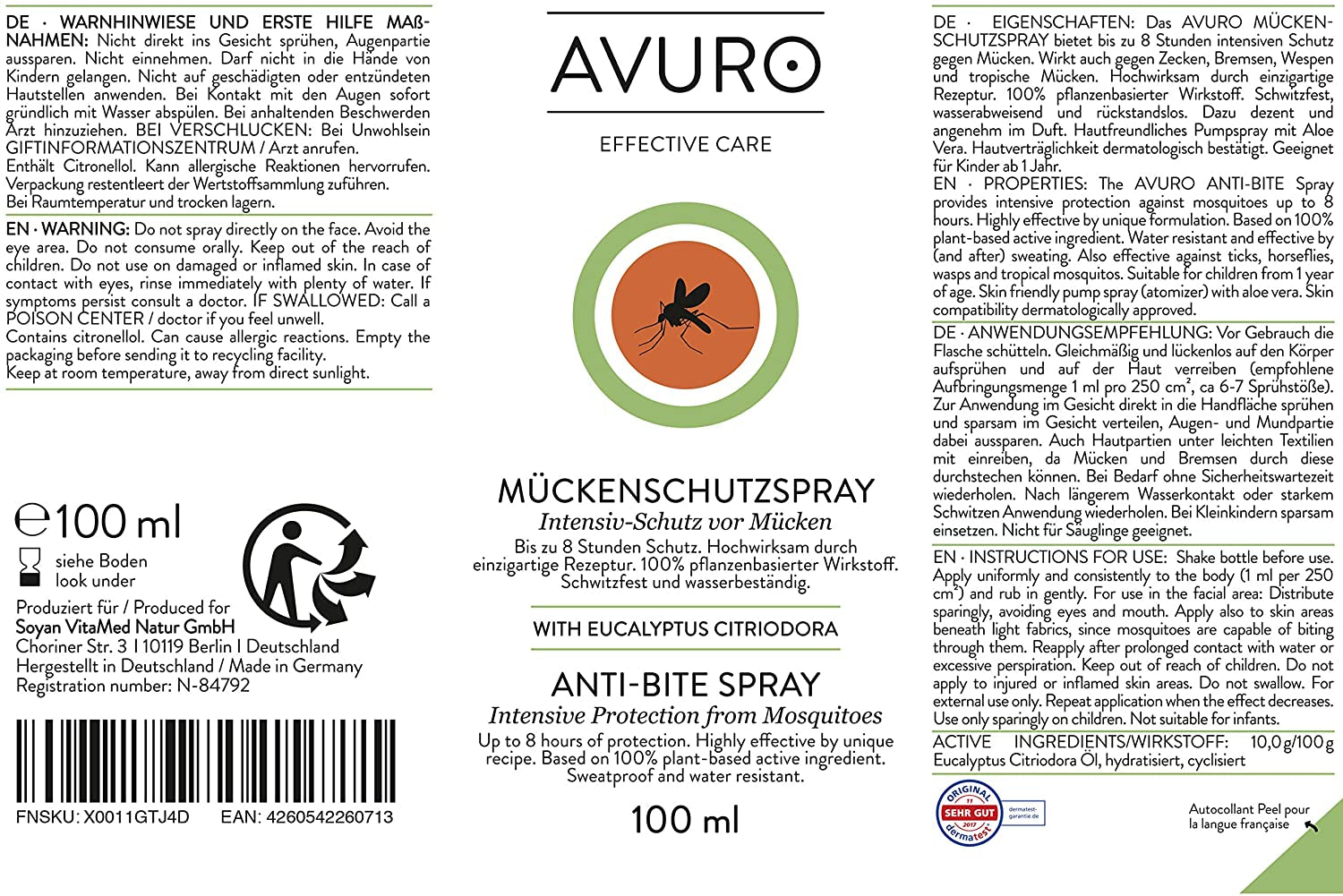 Mückenschutz Spray (100ml)