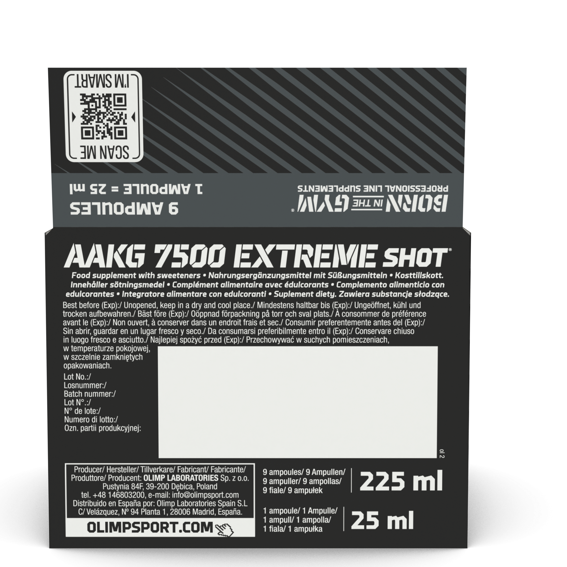 AAKG 7500 Extreme Shot (9 x 25ml) Grapefruit