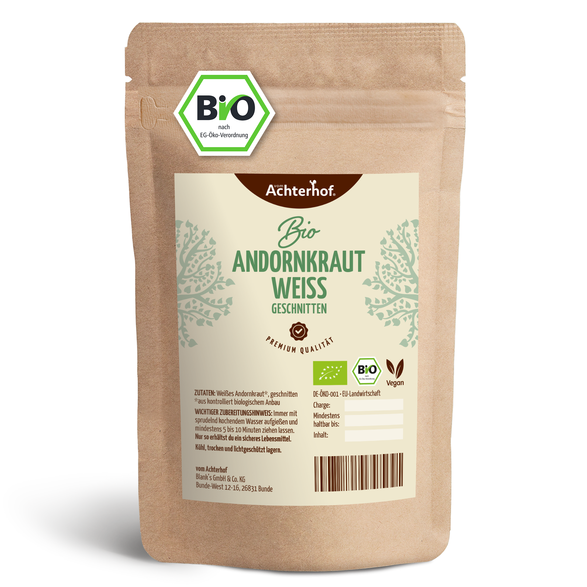 Andornkraut weiß geschnitten Bio (500g)