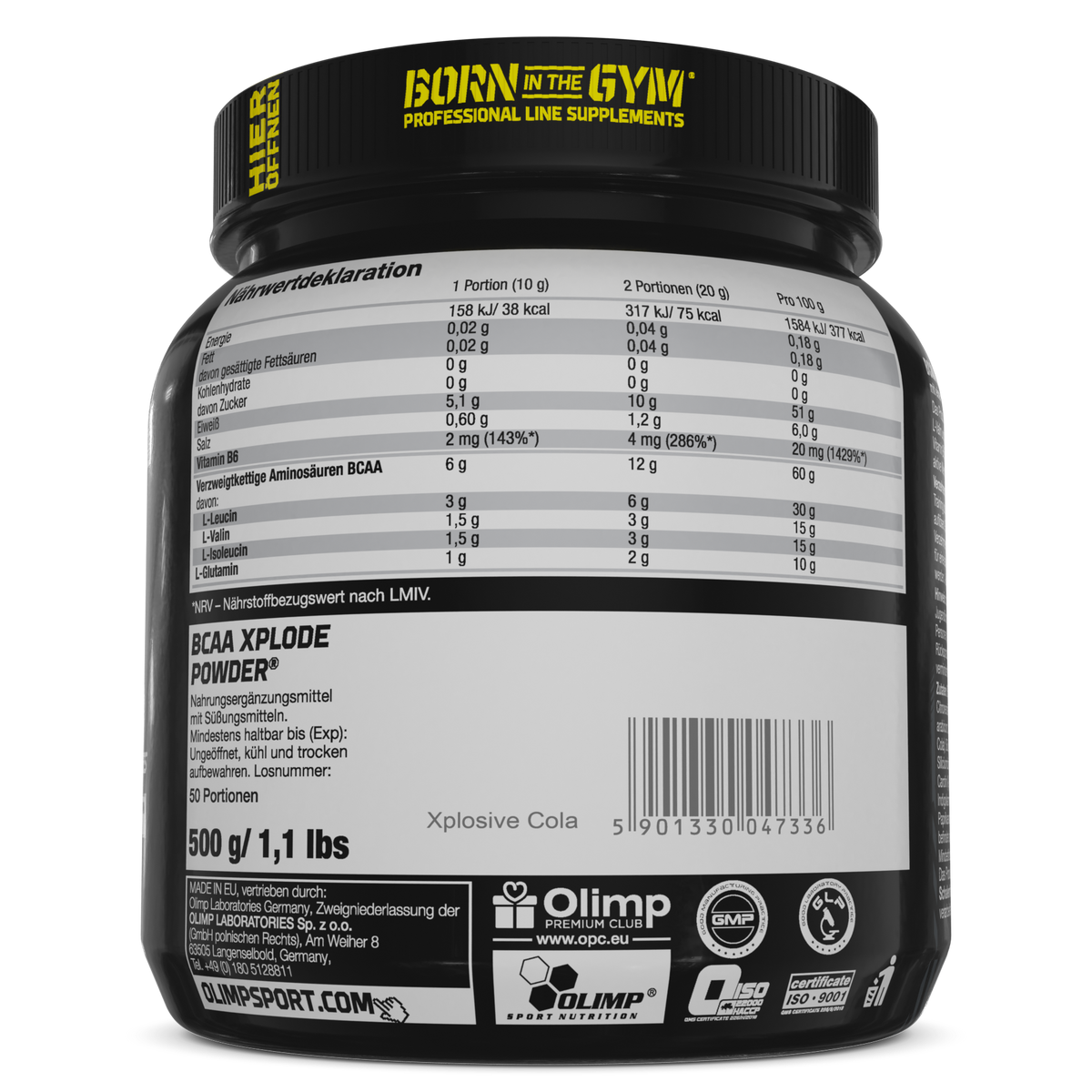 BCAA Xplode Powder (500g) Cola