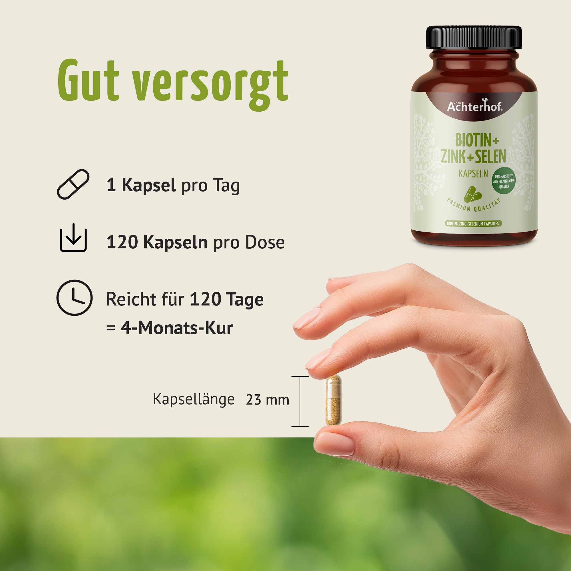 Biotin+Zink+Selen Kapseln (120 Kapseln)