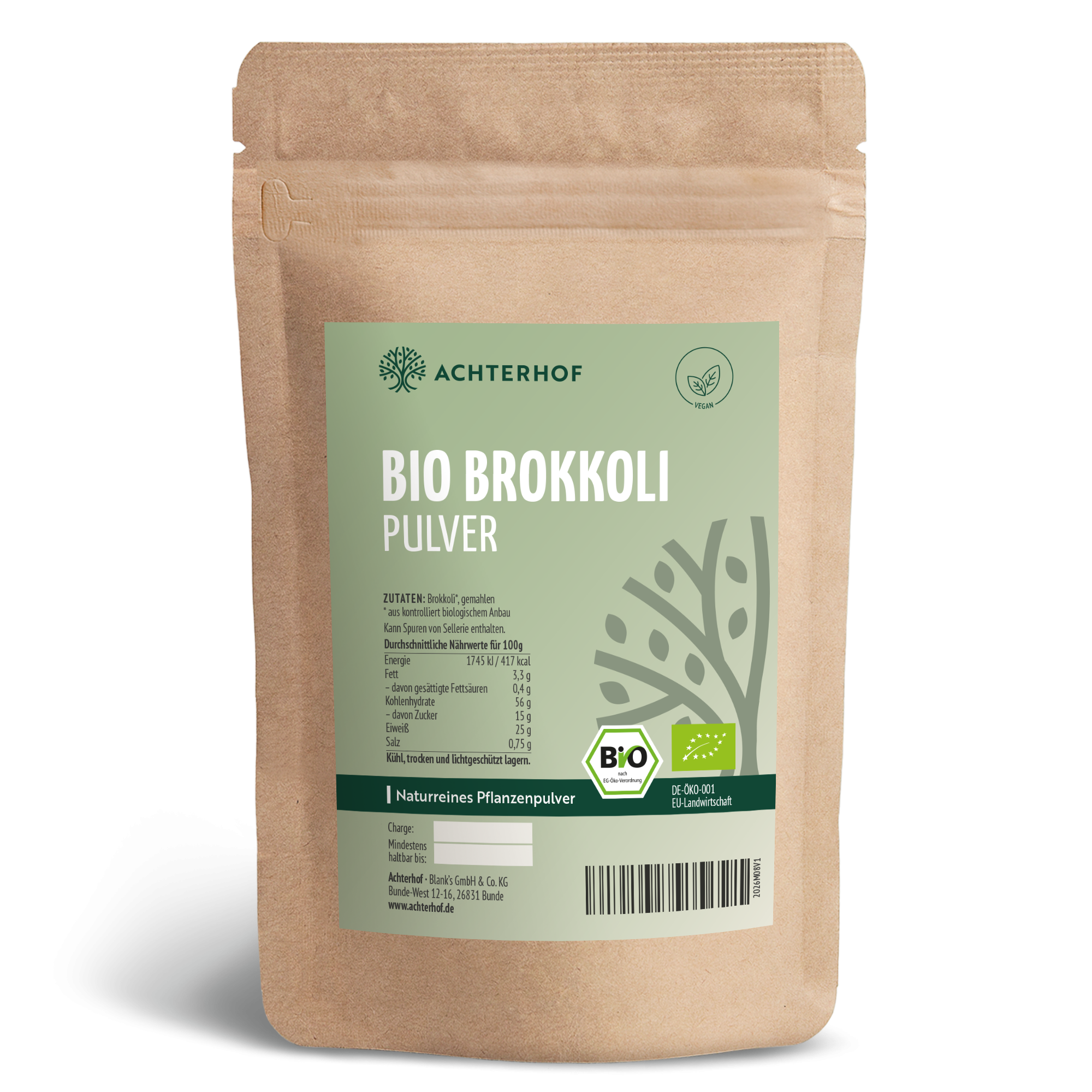 Brokkoli Pulver Bio (1000g)