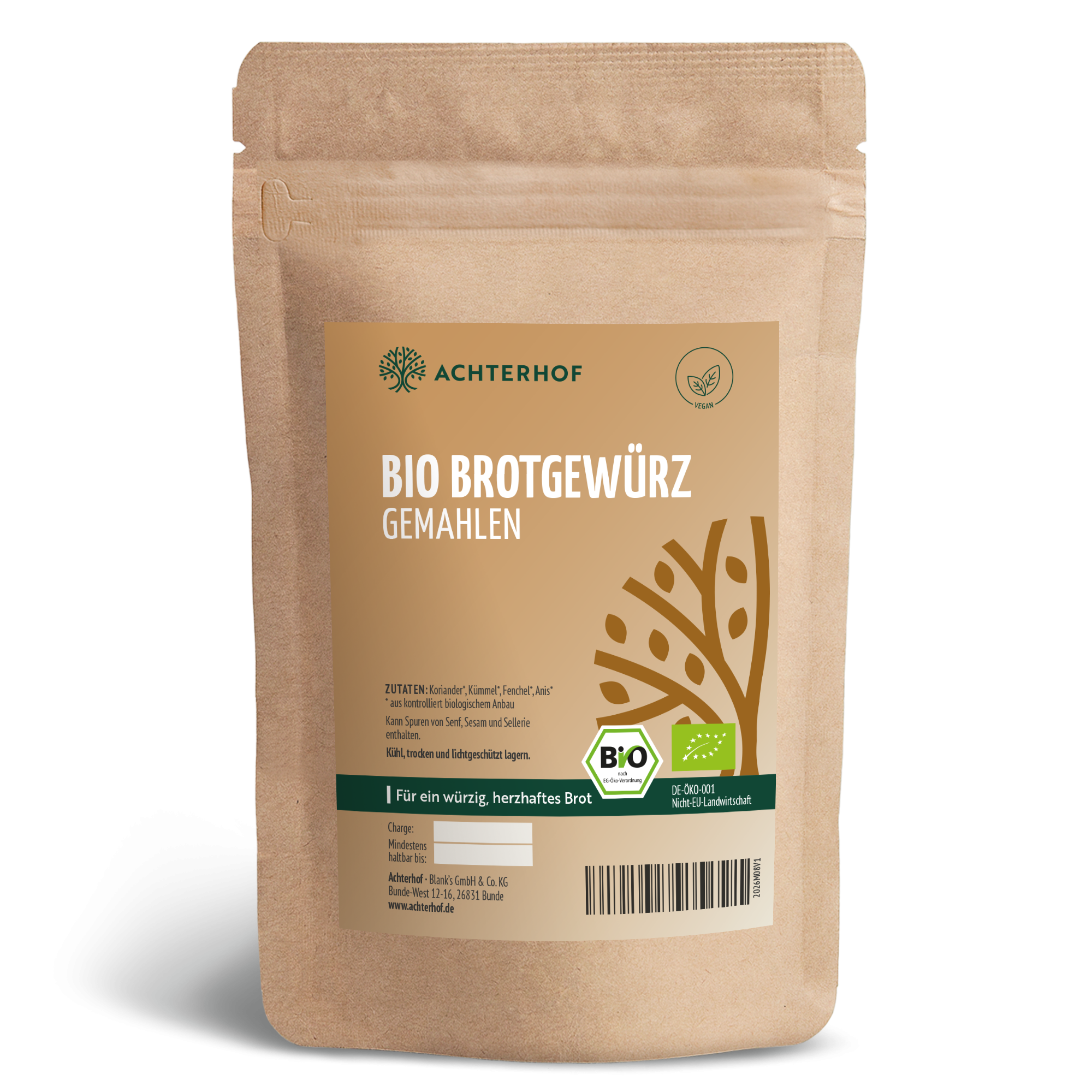 Brotgewürz gemahlen Bio (250g)