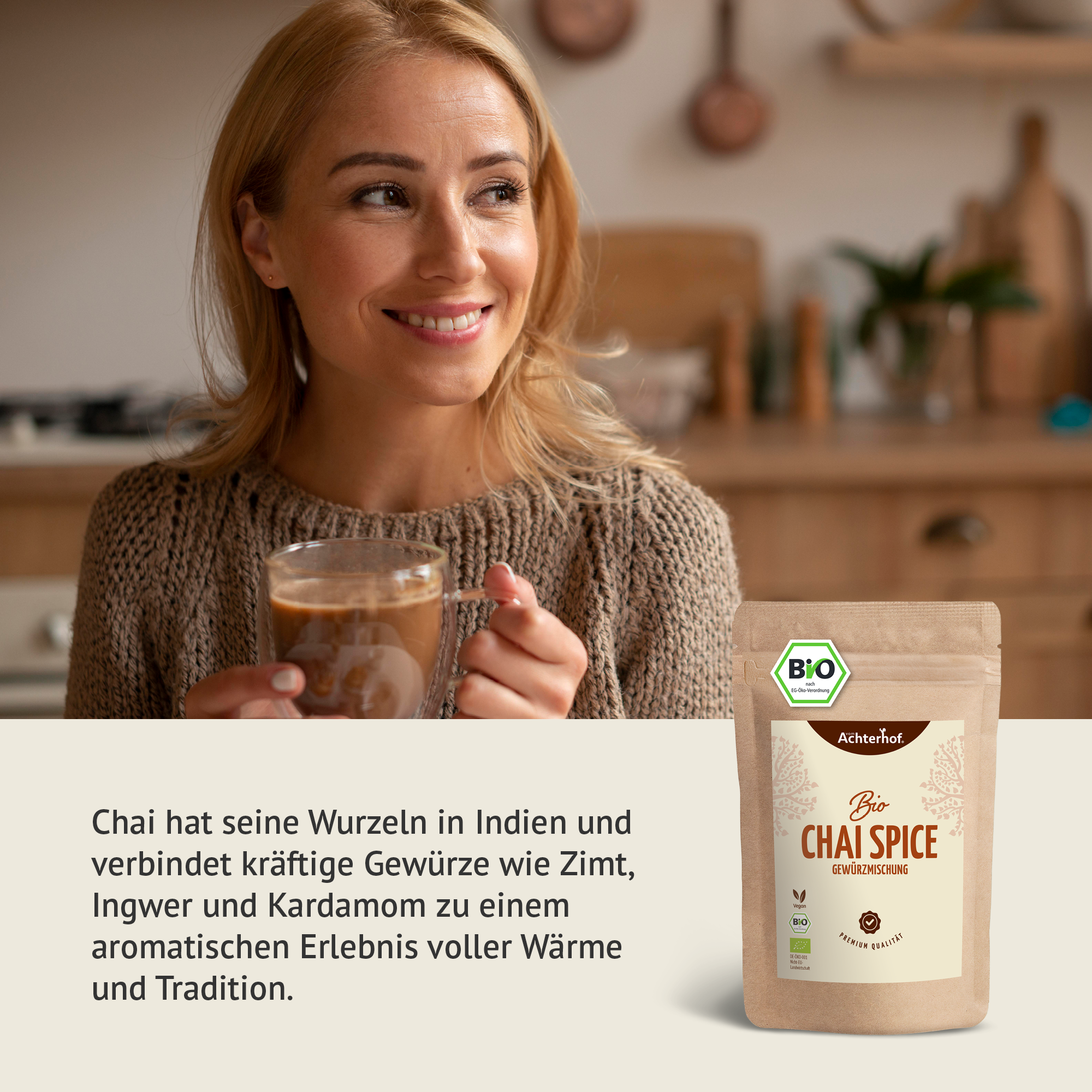 Bio Chai Spice Gewürzmischung – zuckerfrei (100g)