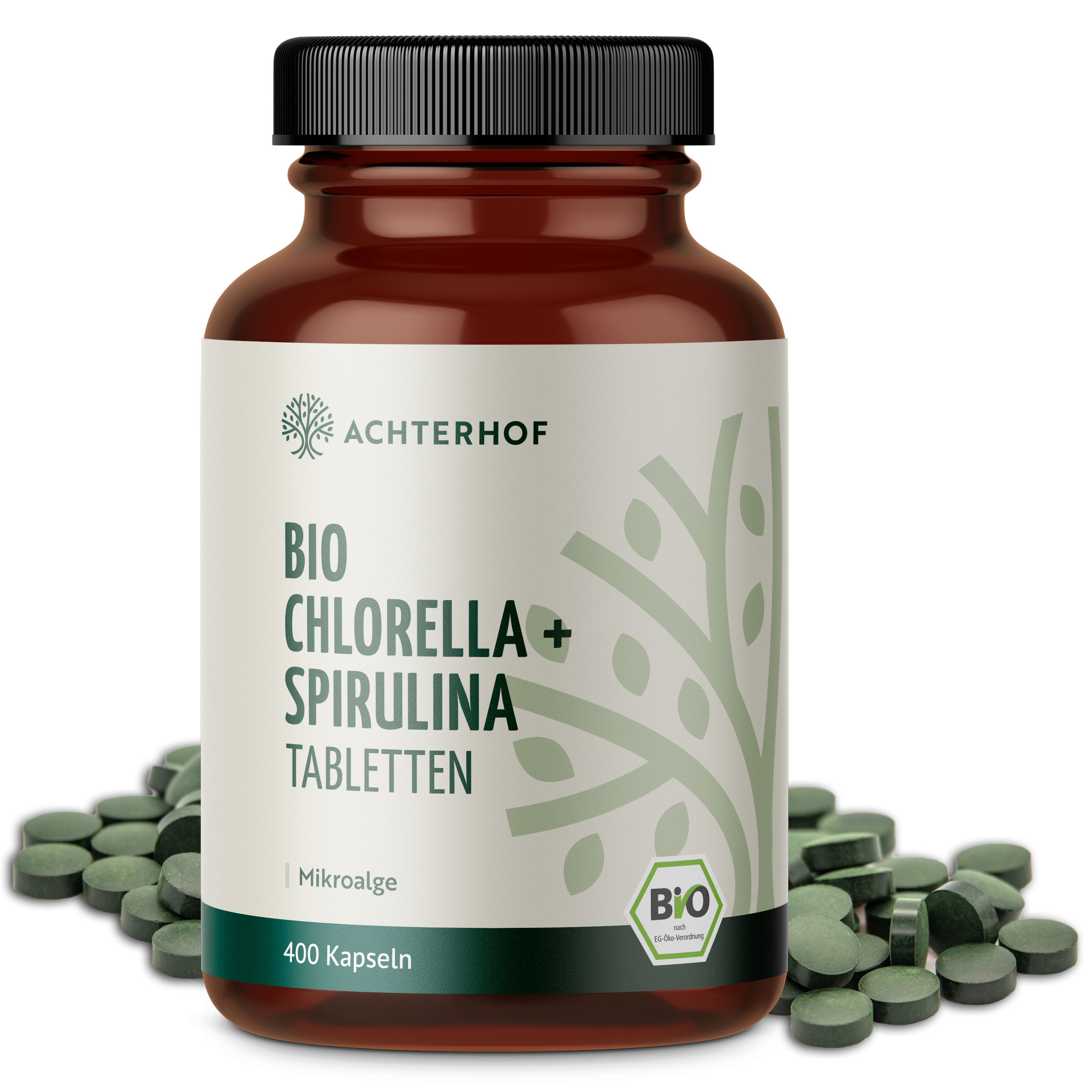 Chlorella & Spirulina Algen Tabletten Bio (400 Tabletten)
