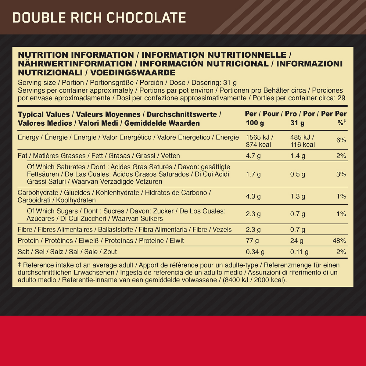 100% Whey Gold Standard (900g) Double Rich Chocolate