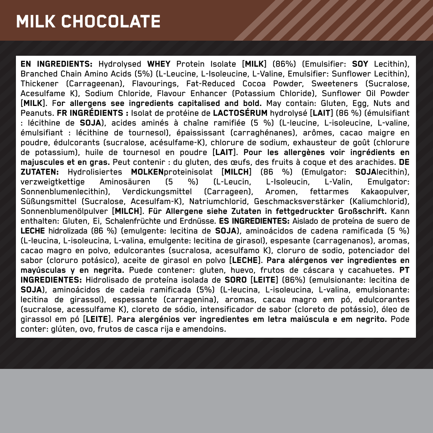 #Geschmack_Milk Chocolate