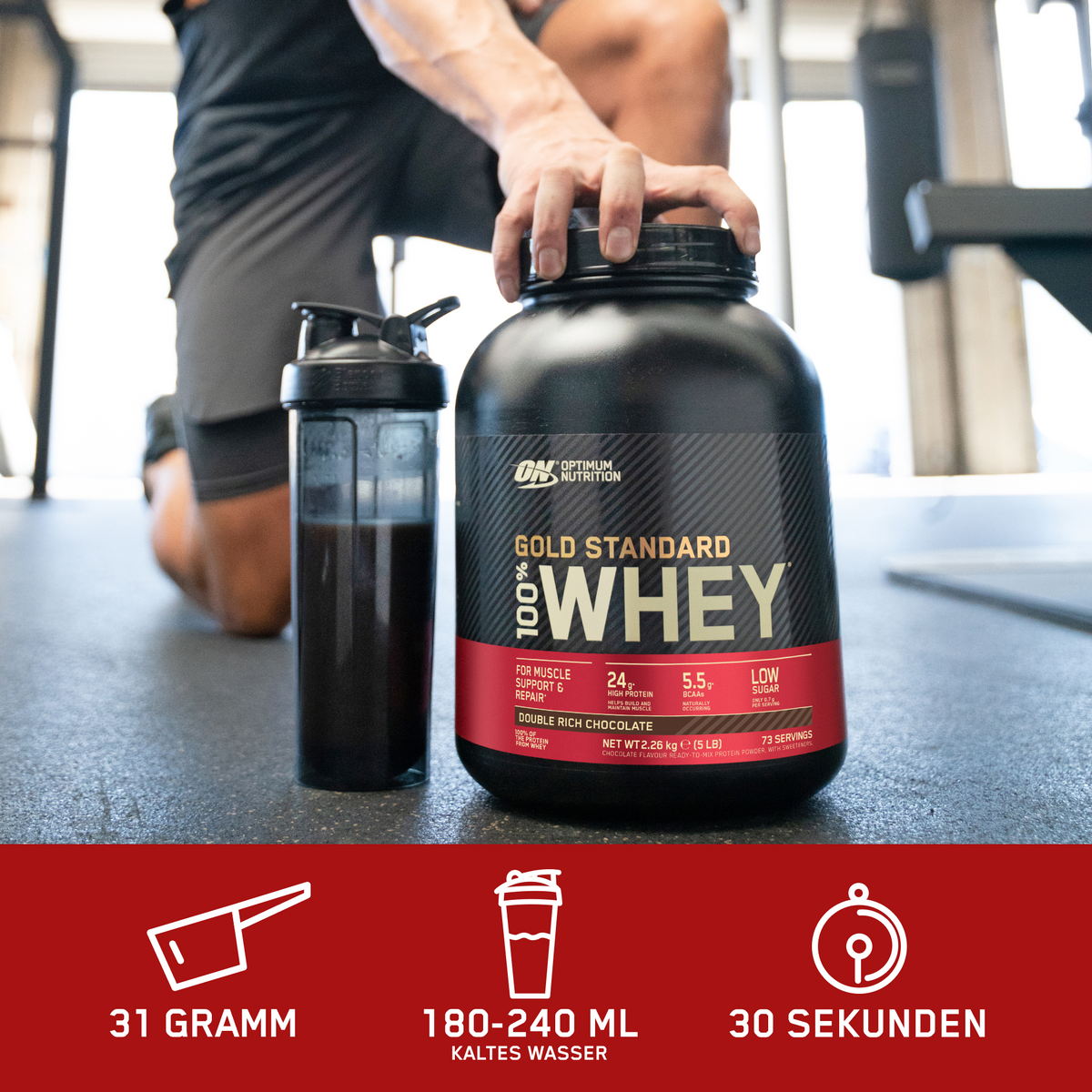 100% Whey Gold Standard (900g) Double Rich Chocolate