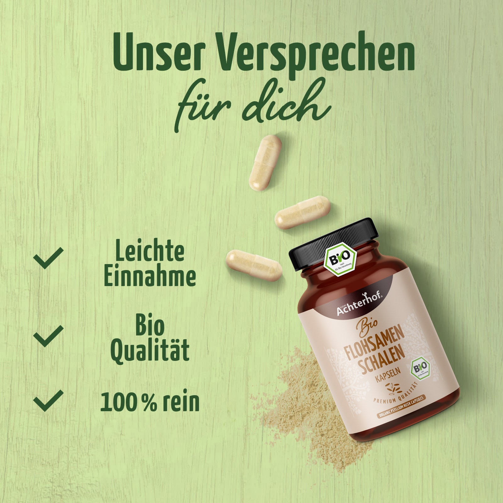 Flohsamenschalen Kapseln Bio (180 Kapseln)