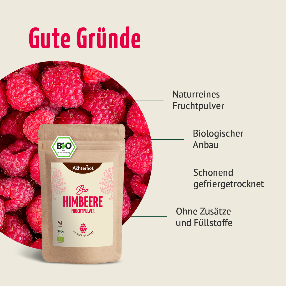 Bio Himbeere Fruchtpulver (250g)