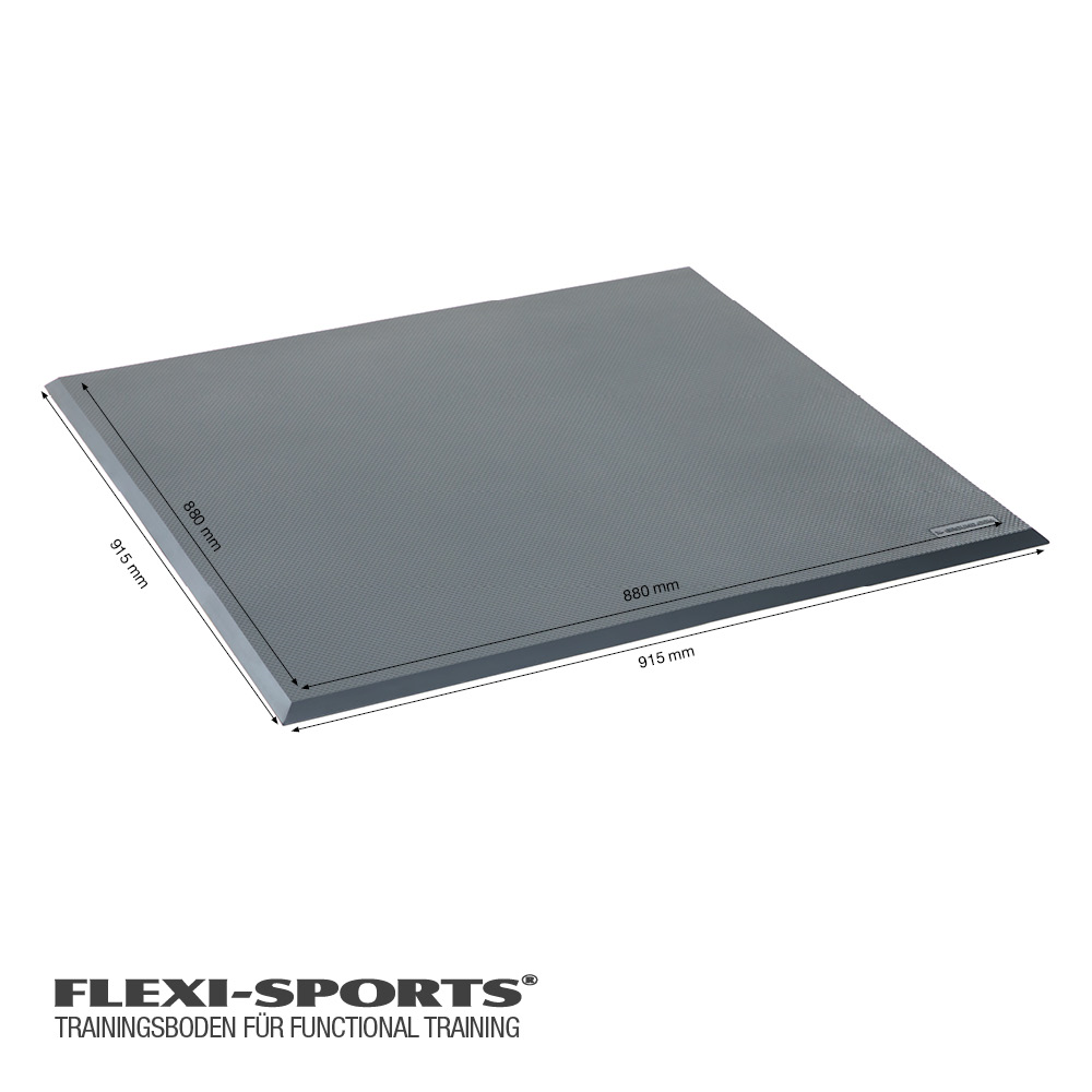 Functional Training Bodenmatte Grau 91 cm x 91 cm + Übungs-DVD "Training mit dem Funktionalem Boden"
