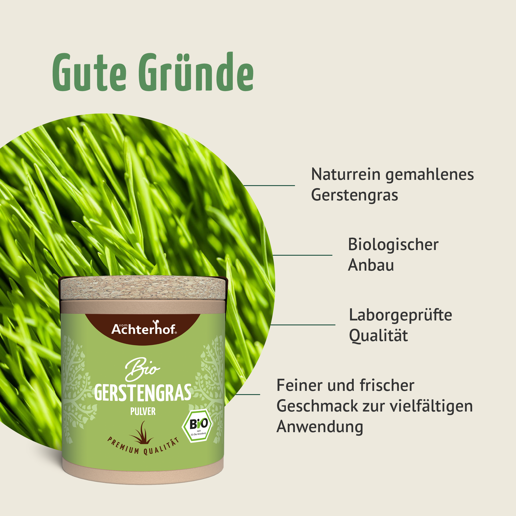 Bio Gerstengras Pulver (40g)