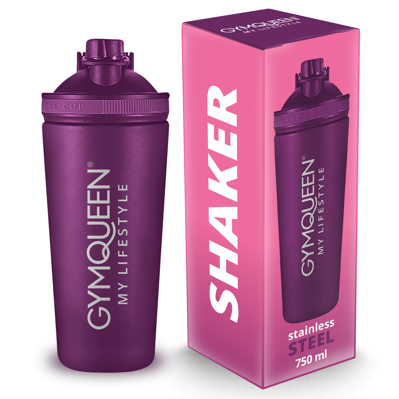 Stainless Steel Shaker lila (750ml)