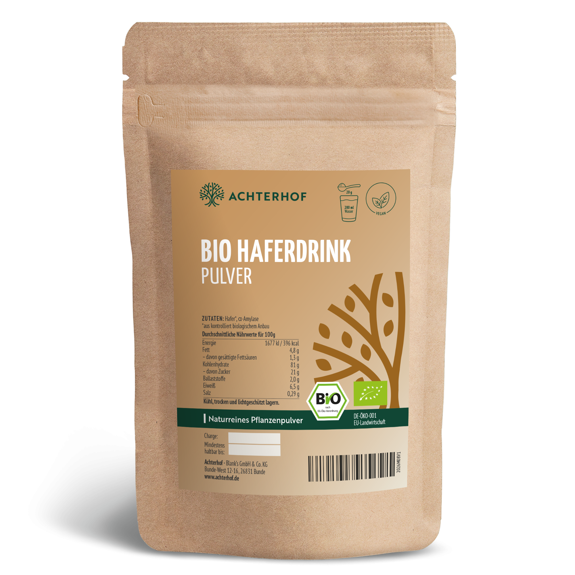 Bio Haferdrink Pulver (1000g)