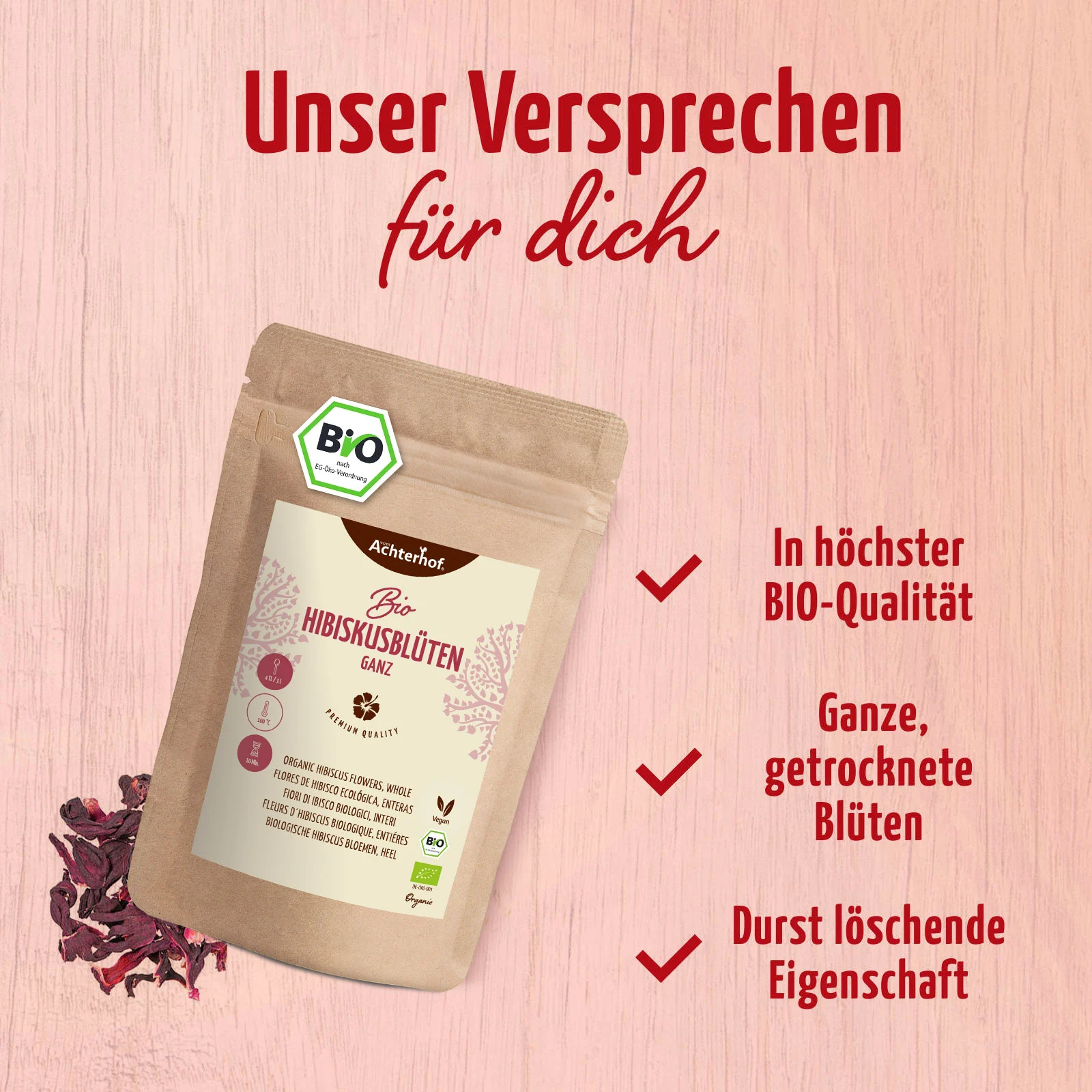 Hibiskusblüten ganz Bio (40g)
