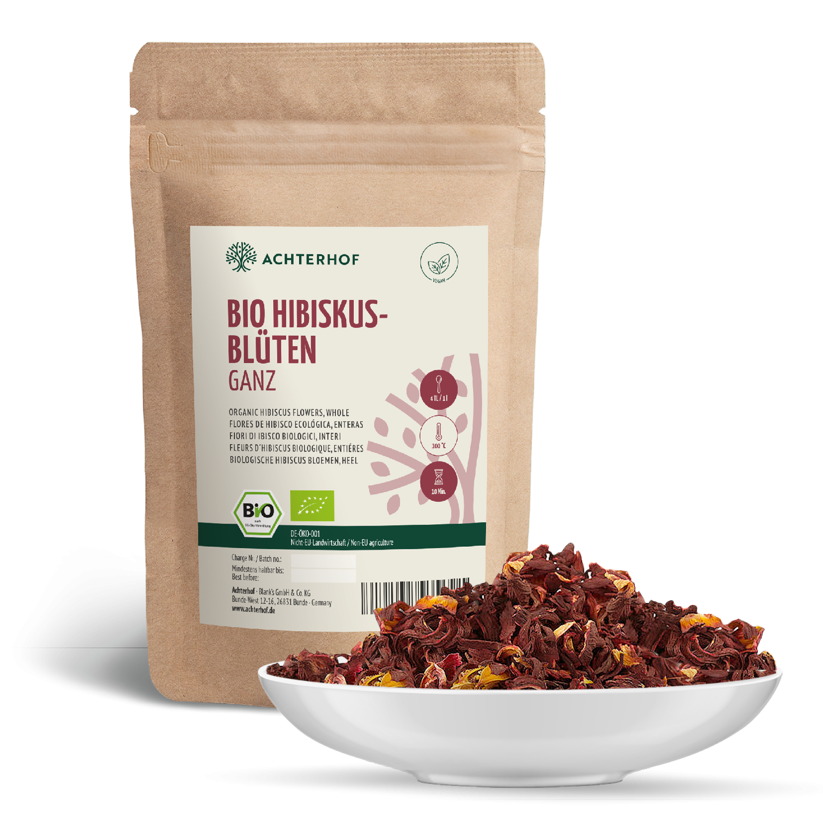 Bio Hibiskusblüten ganz (500g)