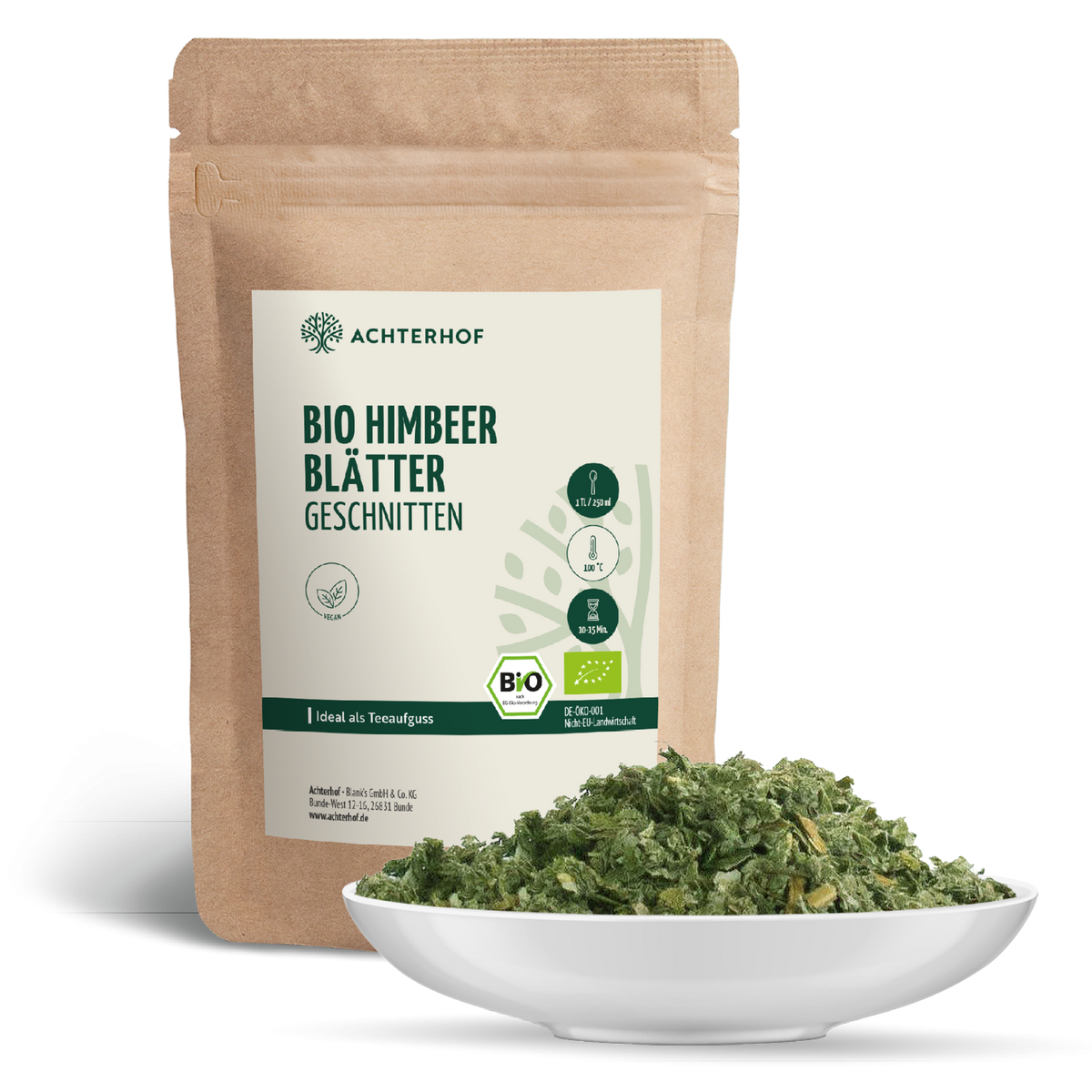 Himbeerblätter geschnitten Bio (100g)